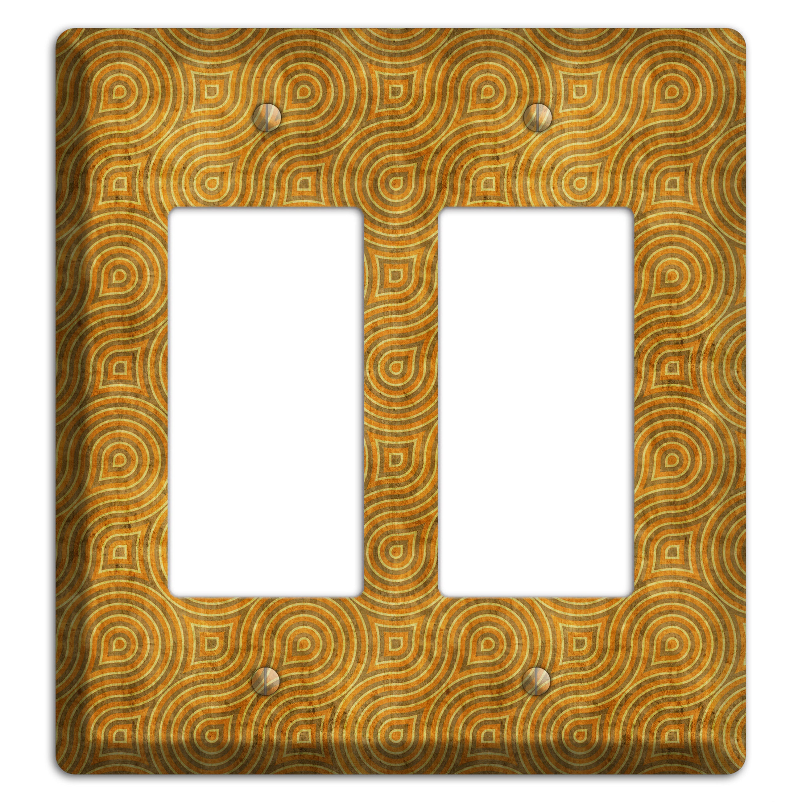 Mustard Swirl 2 Rocker Wallplate