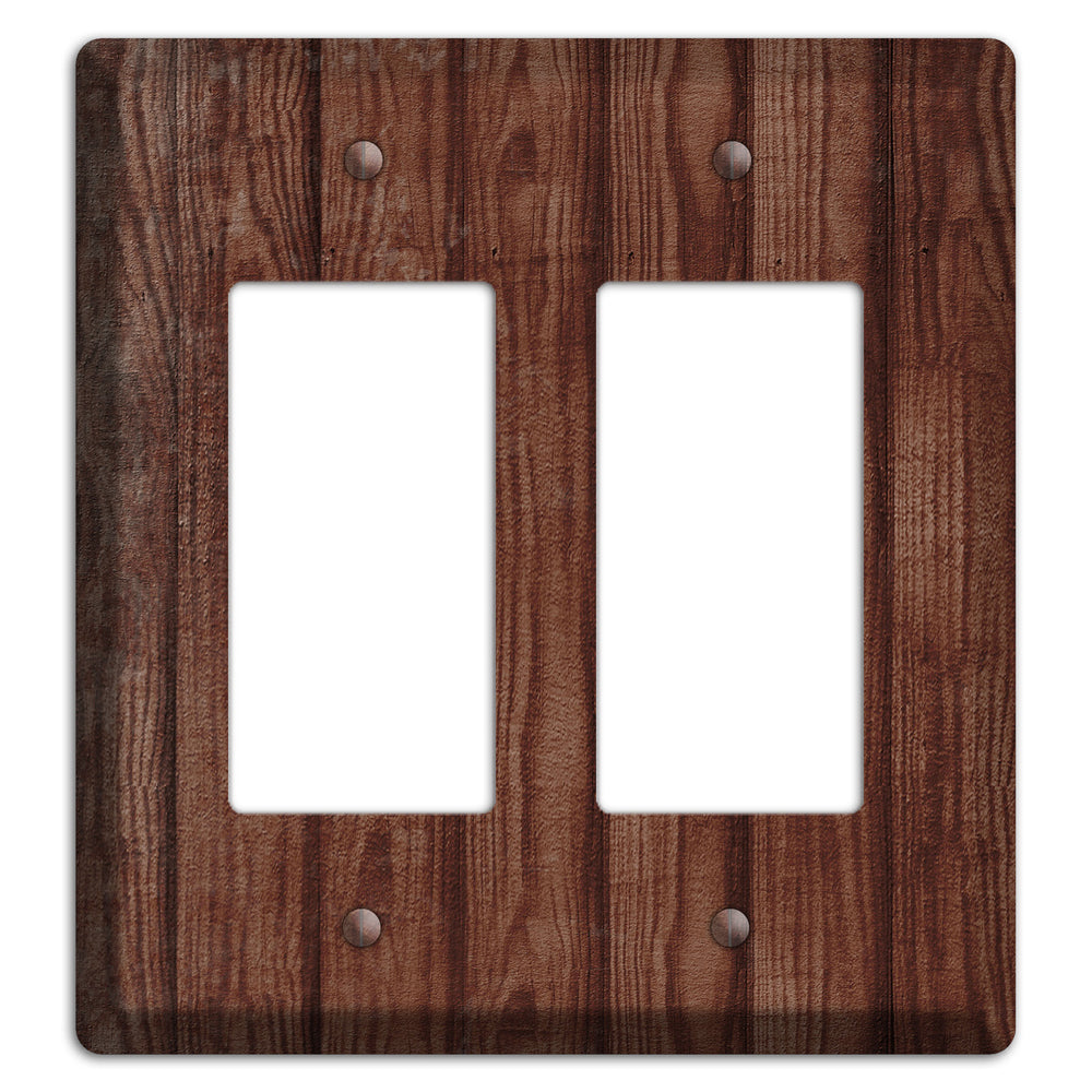 Saddle Weathered Wood 2 Rocker Wallplate