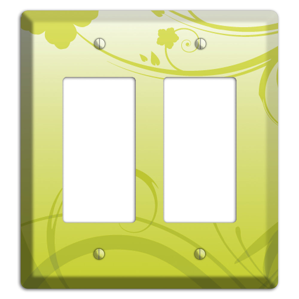 Green Swirls 2 Rocker Wallplate