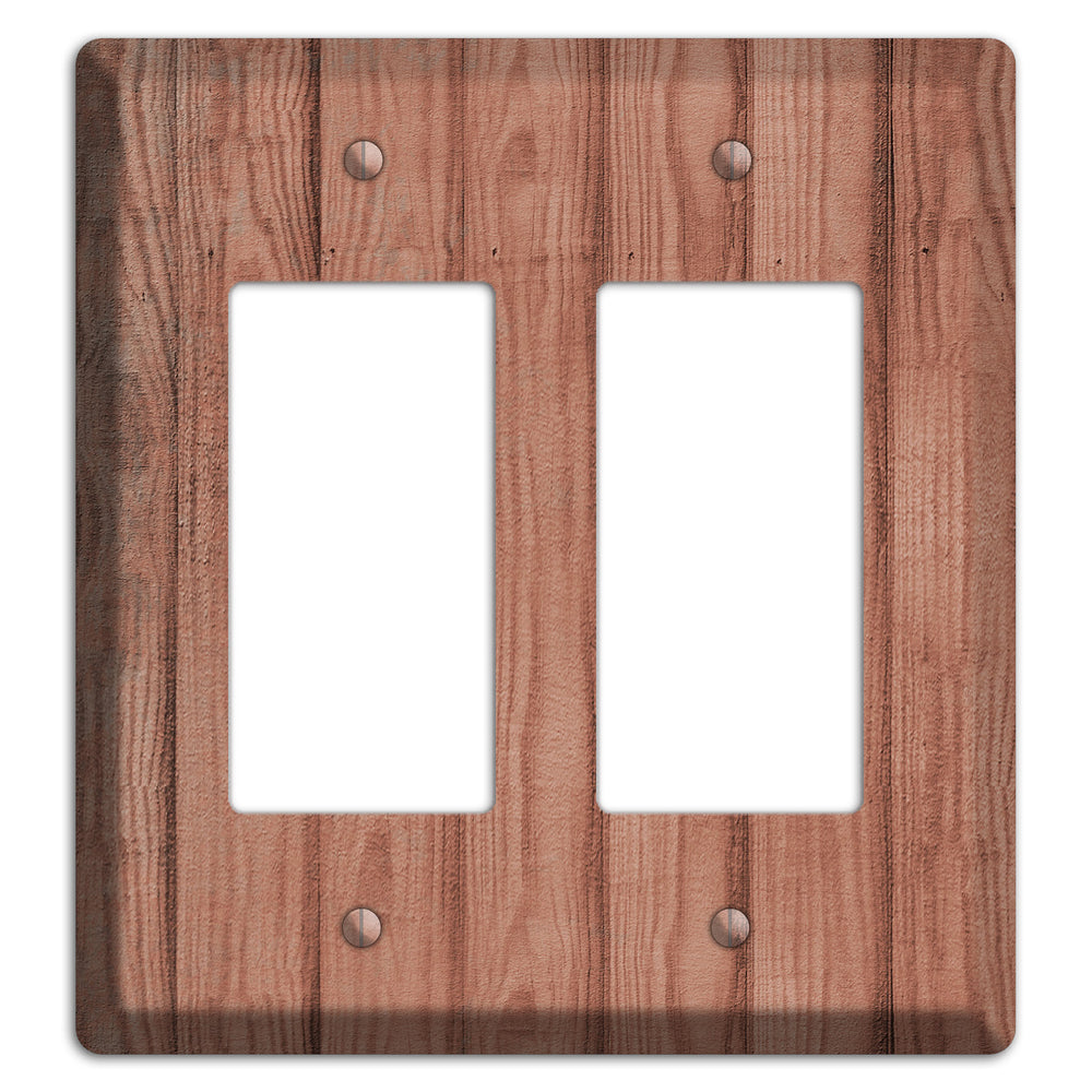 Coral Tree Weathered Wood 2 Rocker Wallplate