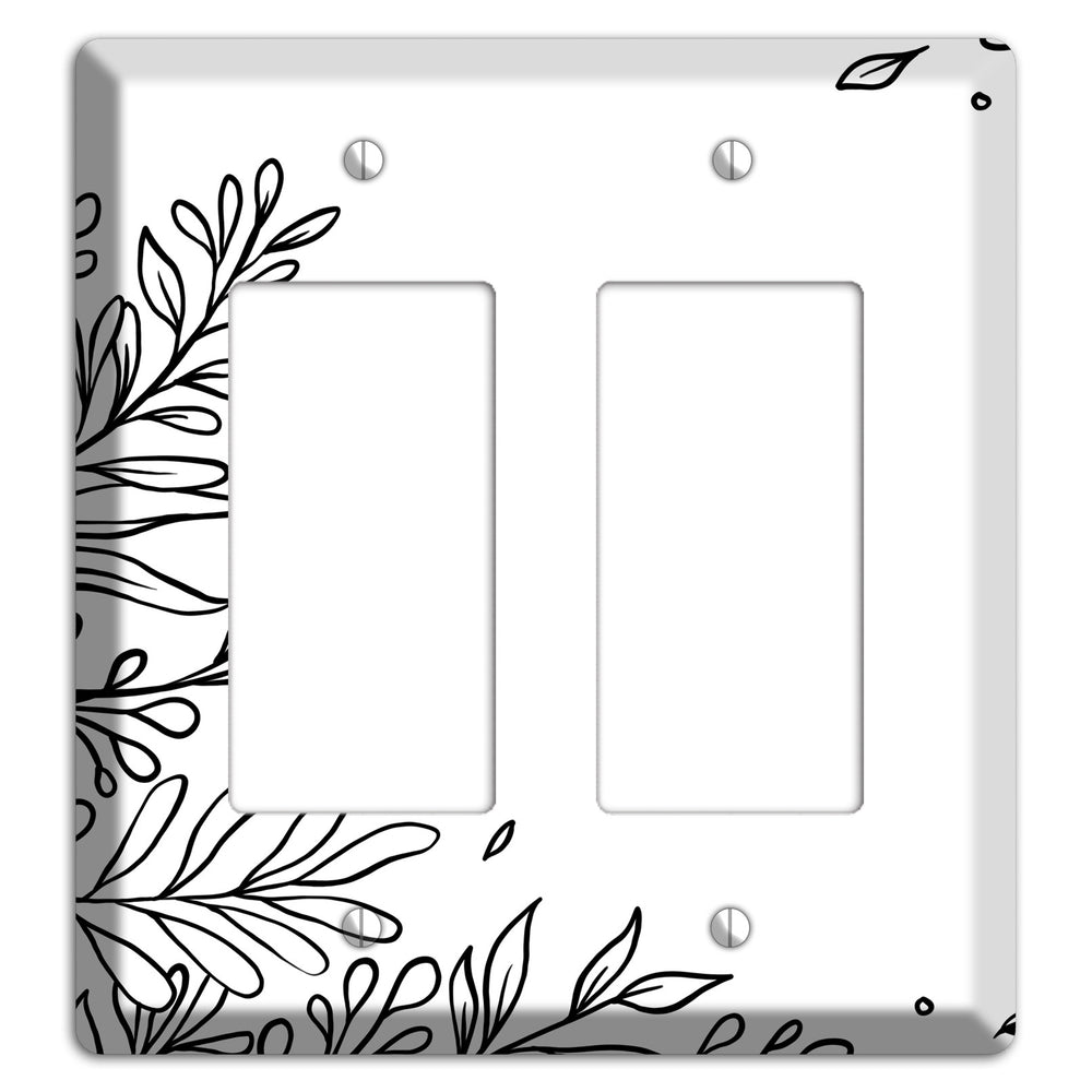 Hand-Drawn Floral 8 2 Rocker Wallplate