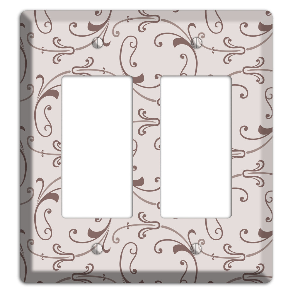 Mauve Victorian Sprig 2 Rocker Wallplate