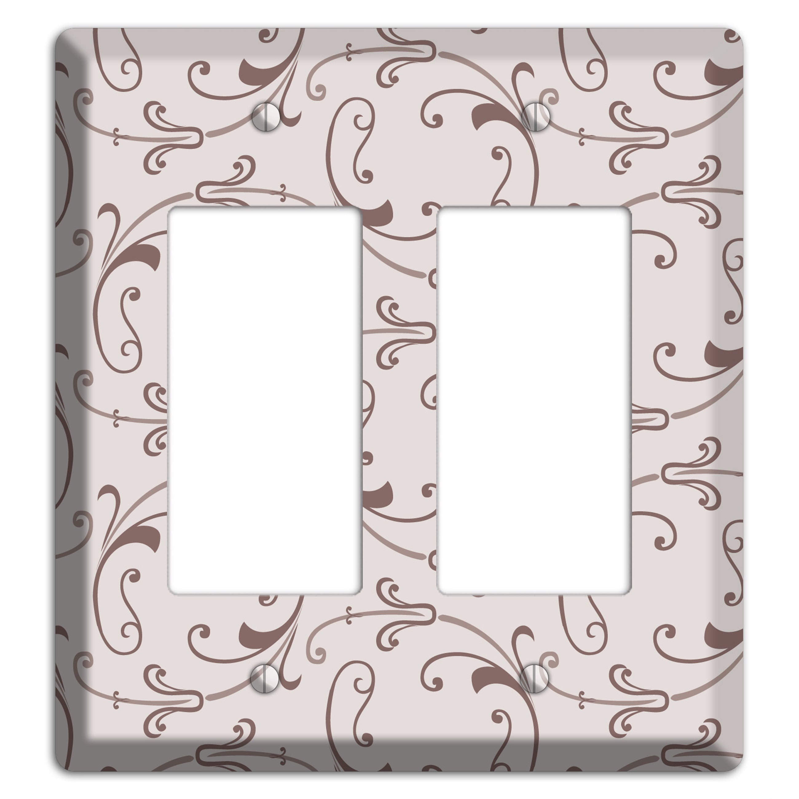 Mauve Victorian Sprig 2 Rocker Wallplate