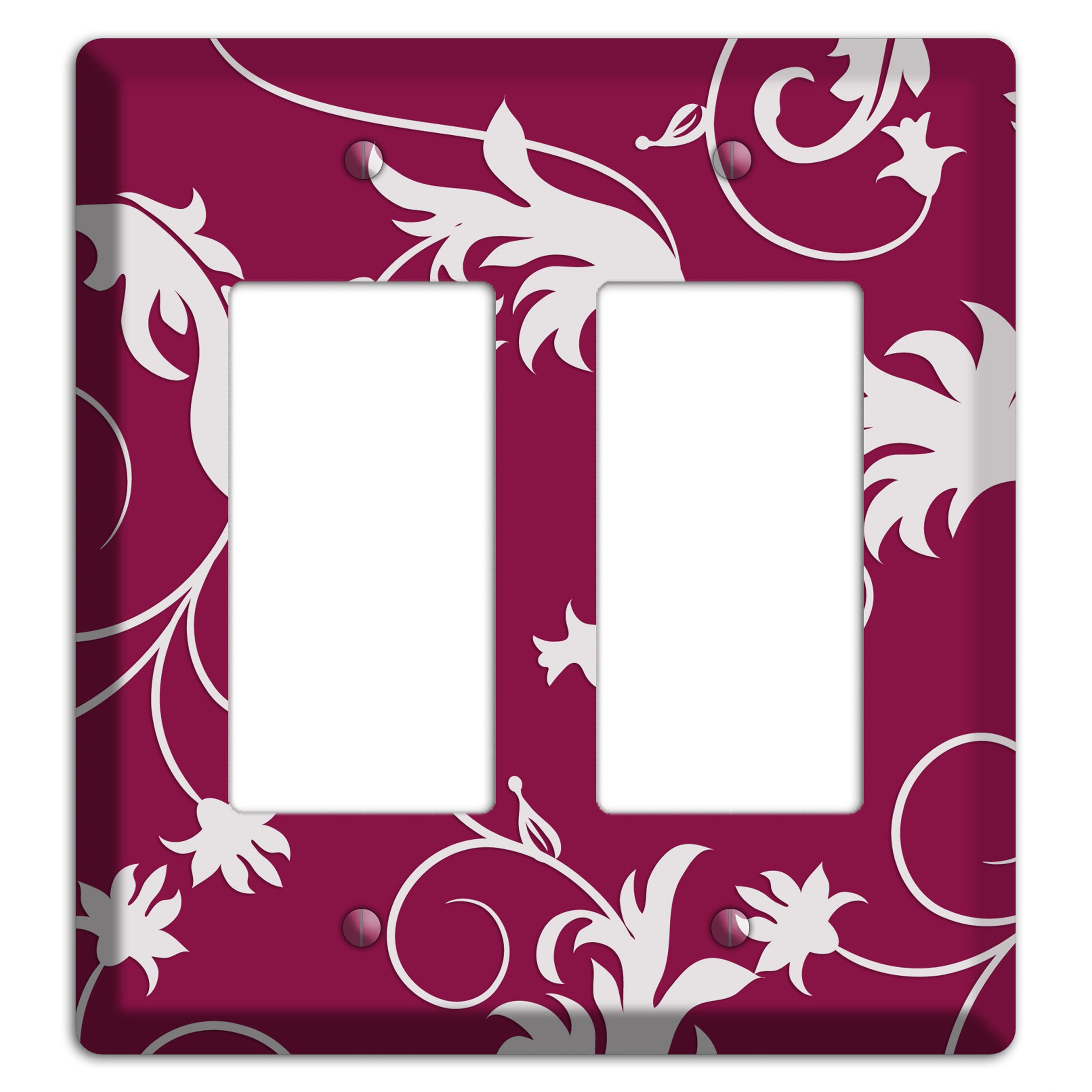Fuschia Victorian Sprig 2 Rocker Wallplate