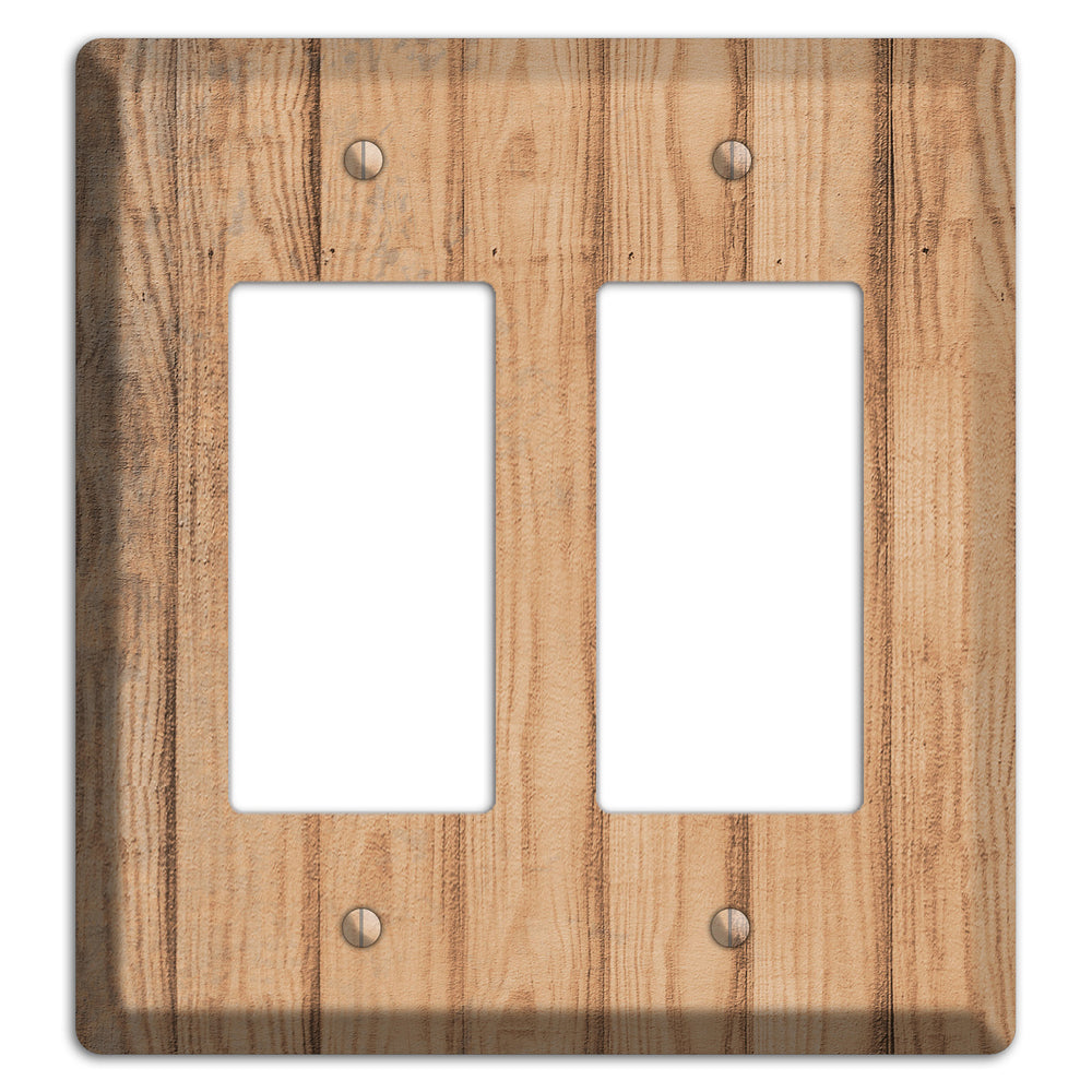 Tan Weathered Wood 2 Rocker Wallplate