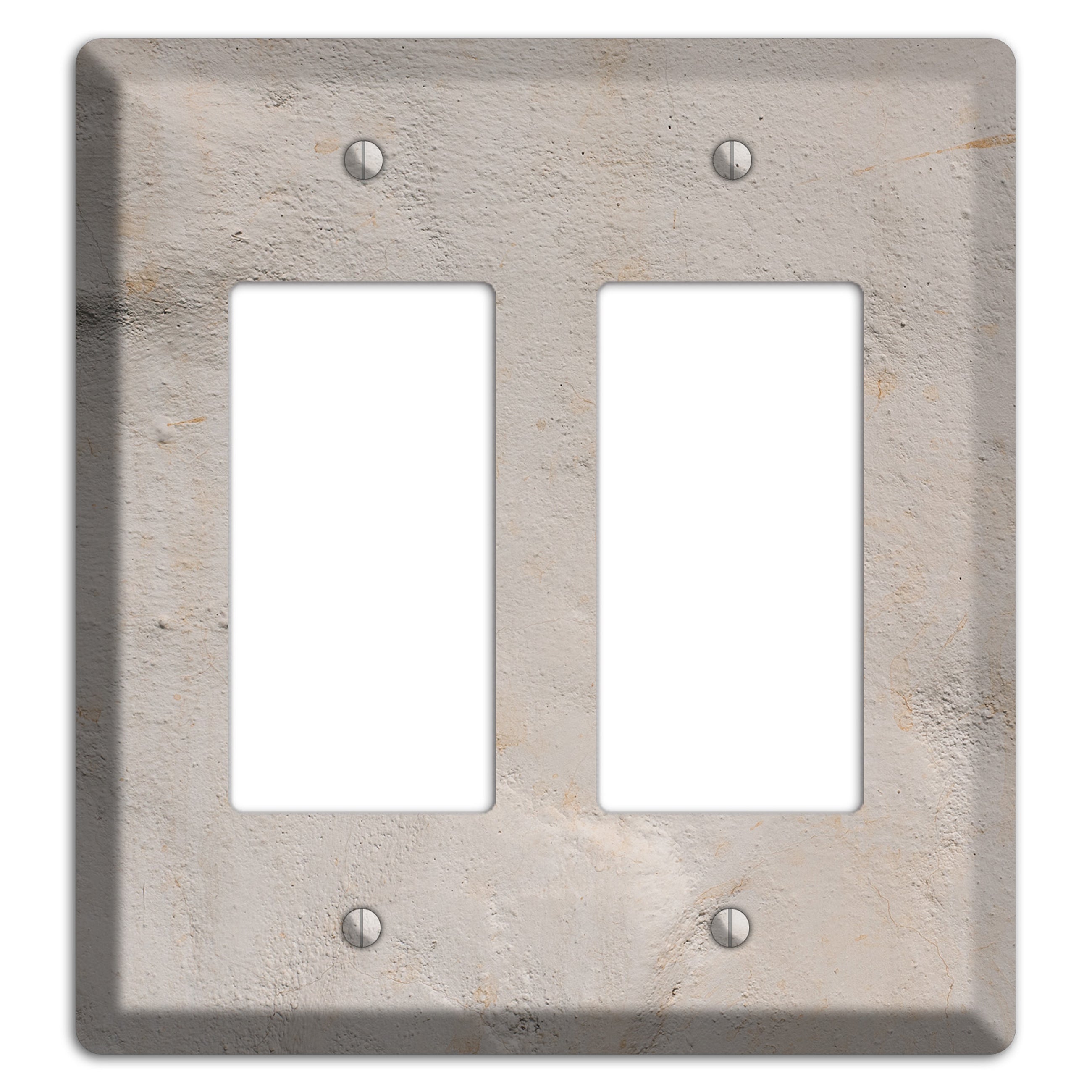 Trowled Concrete 2 Rocker Wallplate
