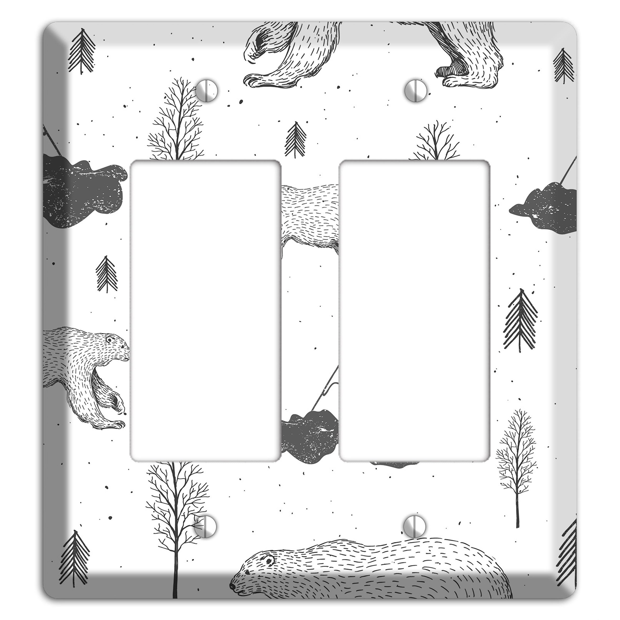Wildlife Bear 2 Rocker Wallplate