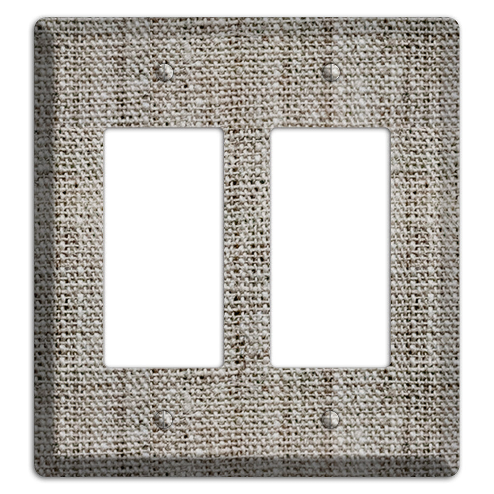 Zorba Burlap 2 Rocker Wallplate