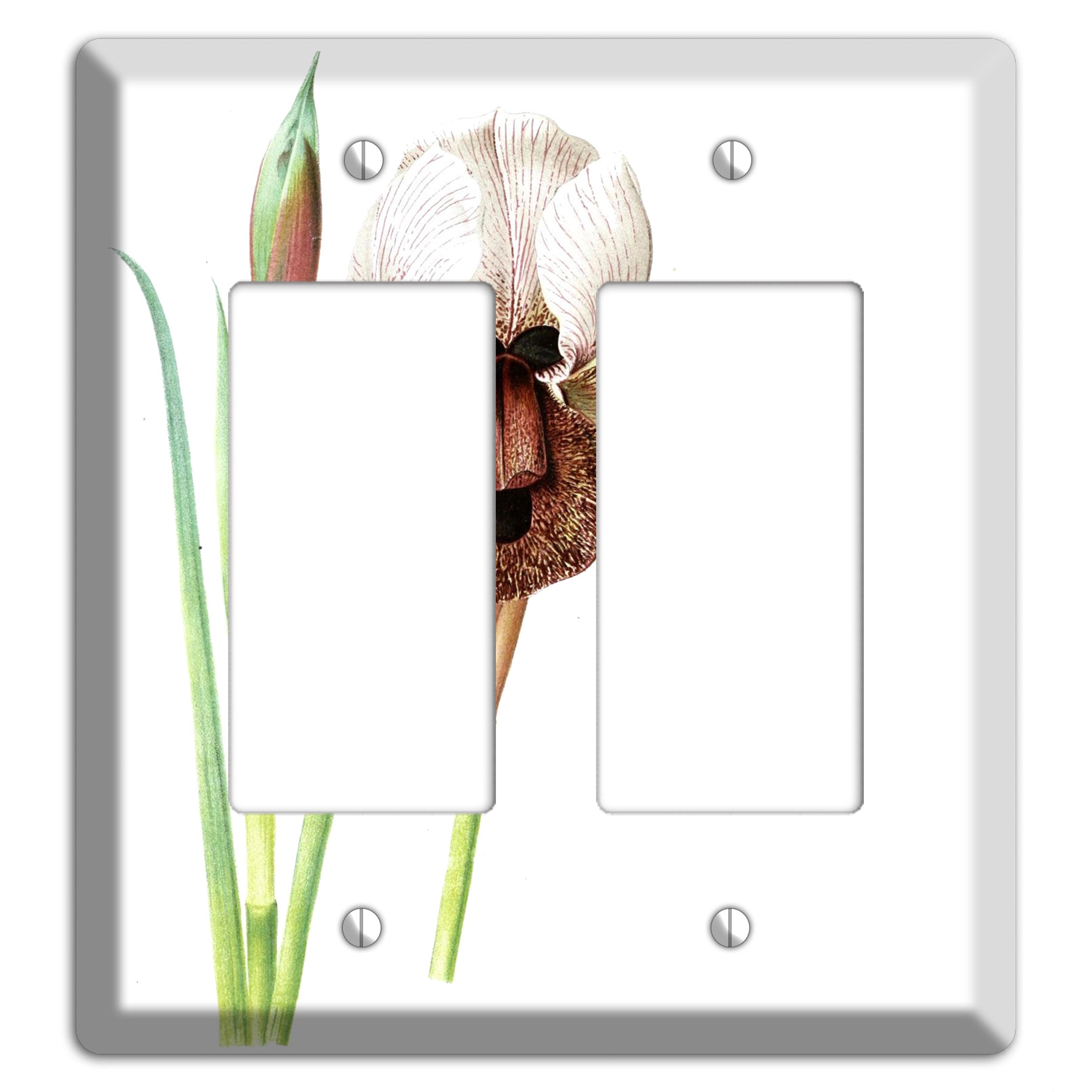 White iris 2 Rocker Wallplate