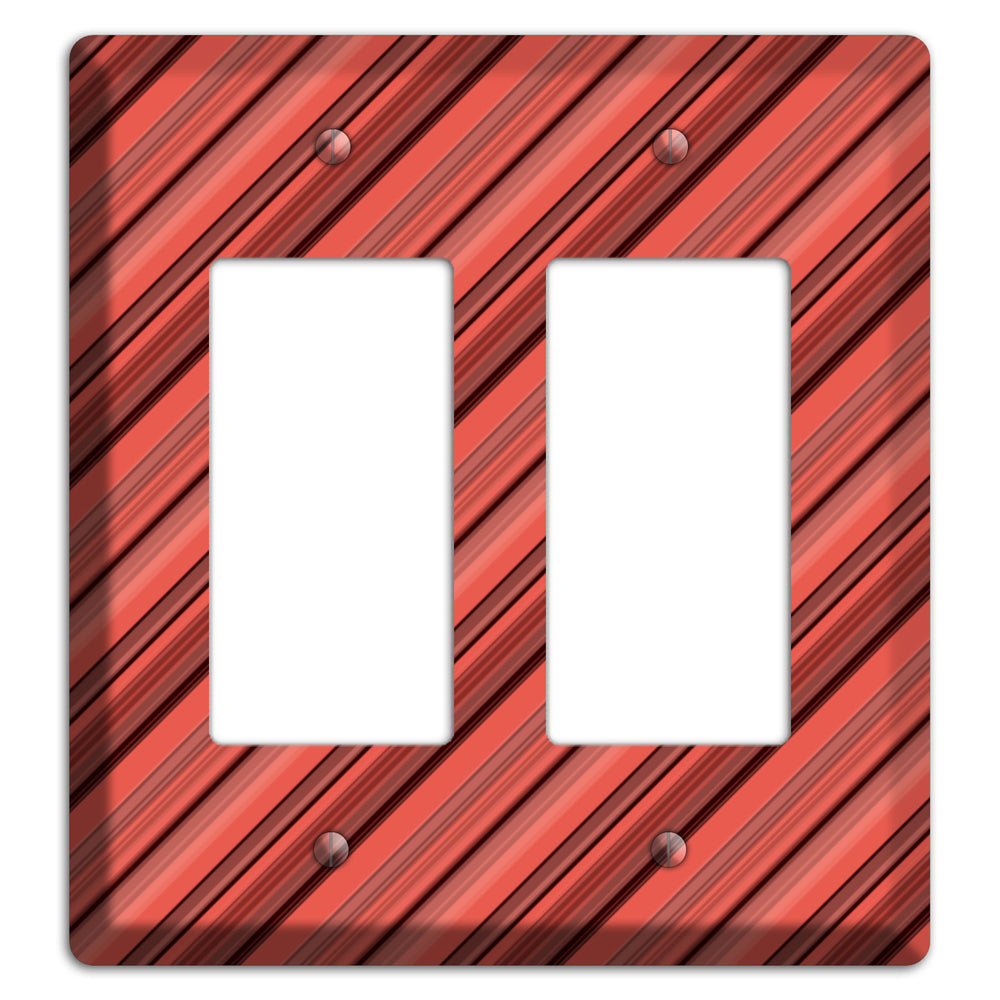 Red Stripes 2 2 Rocker Wallplate