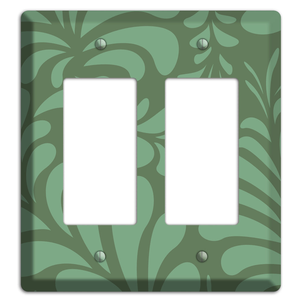 Green Herati 2 Rocker Wallplate