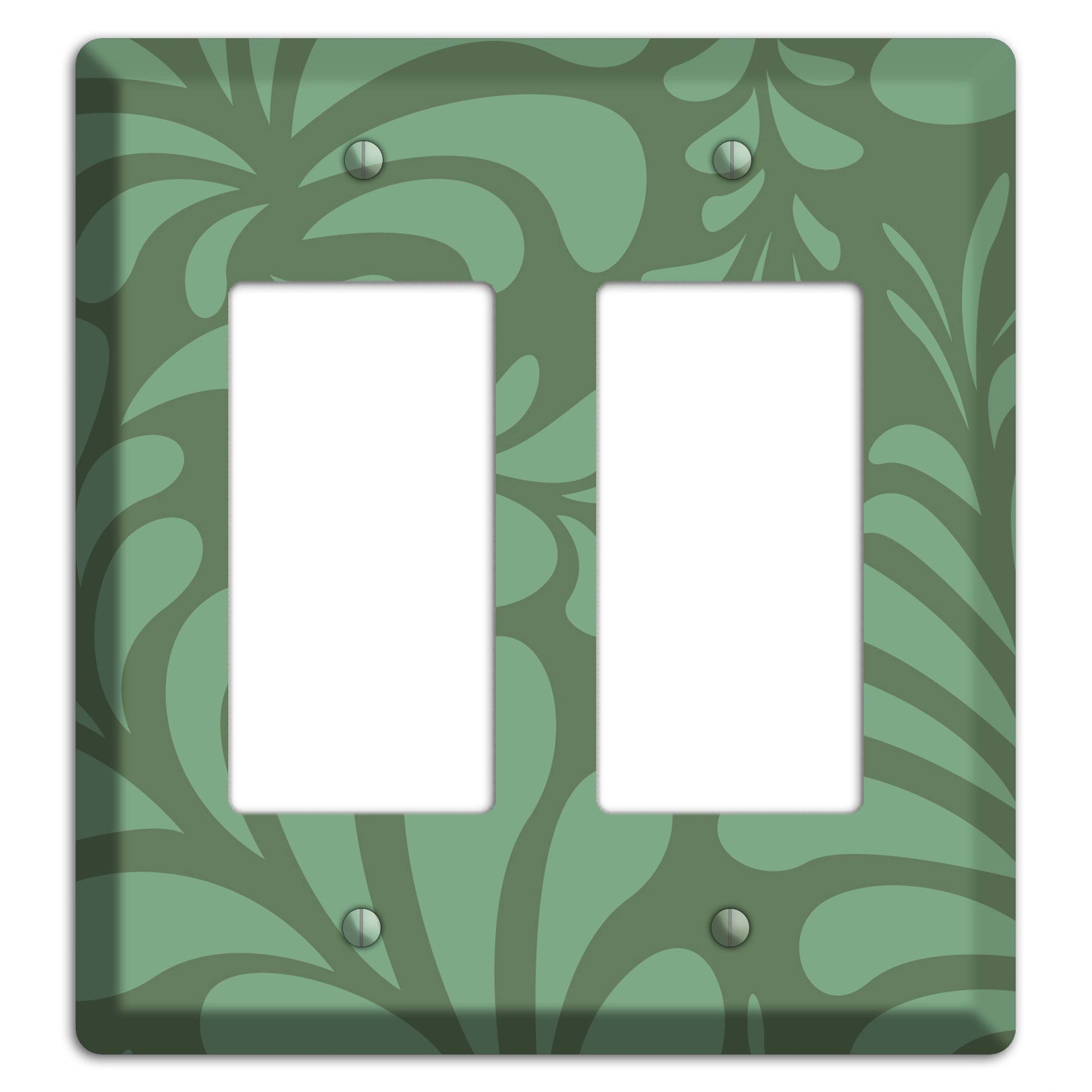 Green Herati 2 Rocker Wallplate