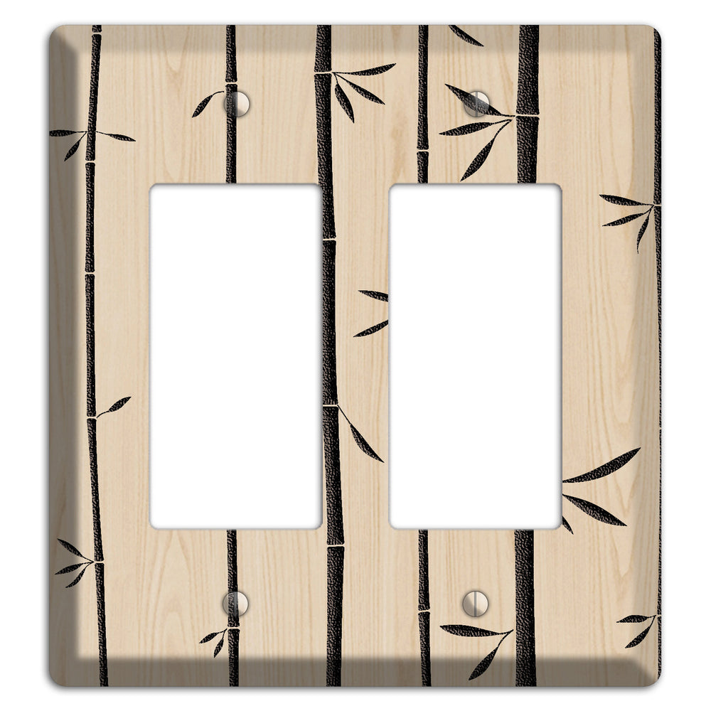 Bamboo Wood Lasered 2 Rocker Wallplate