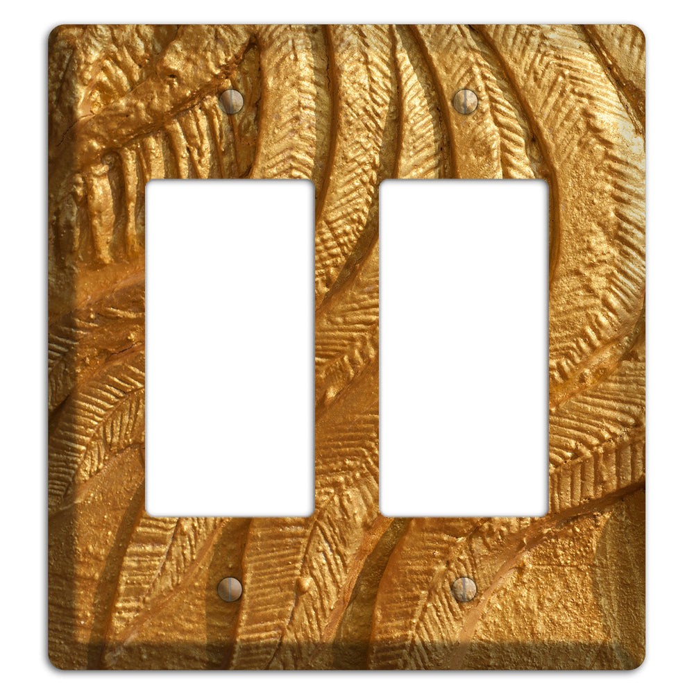 Gold Swirl Concrete 2 Rocker Wallplate