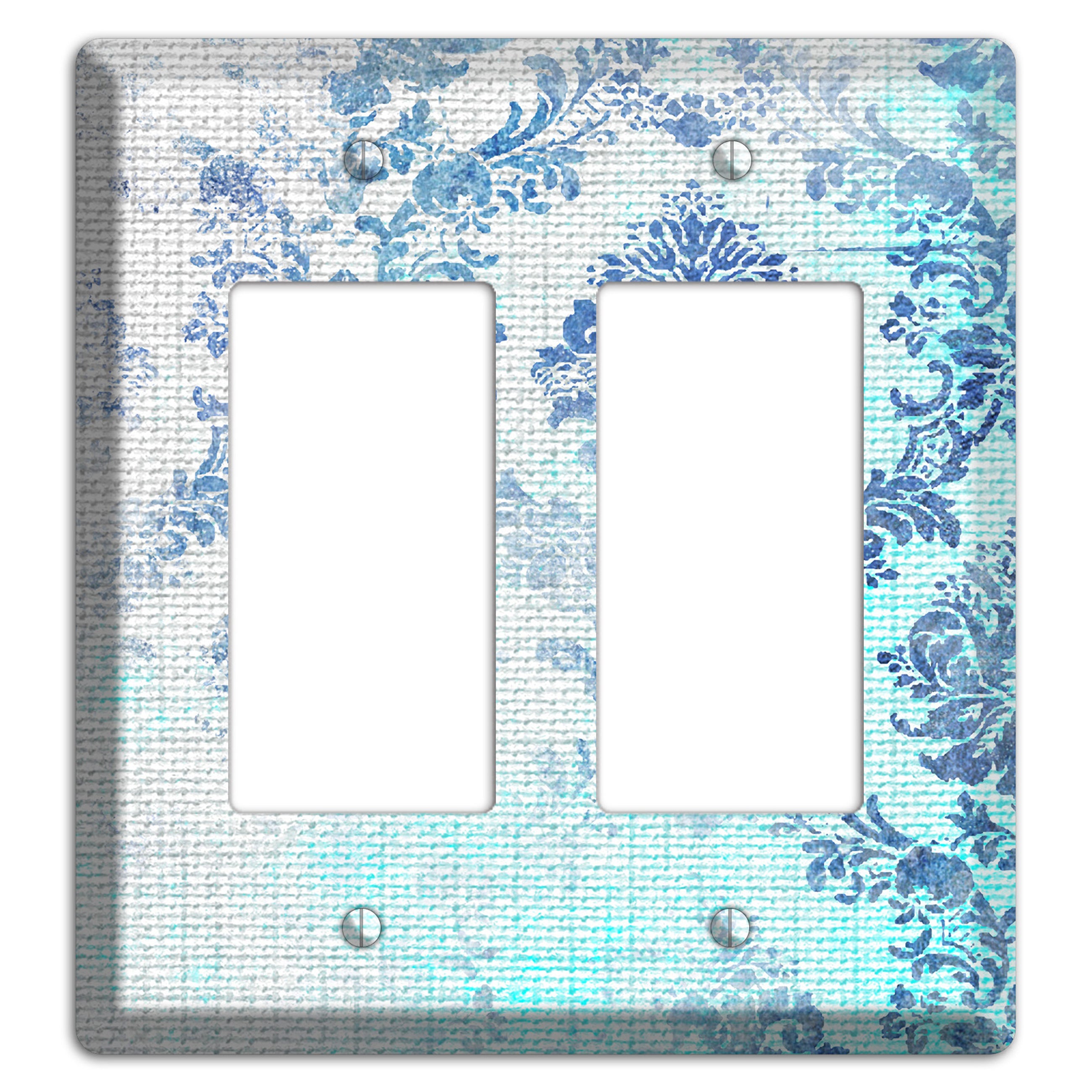 Ice Cold Whimsical Damask 2 Rocker Wallplate