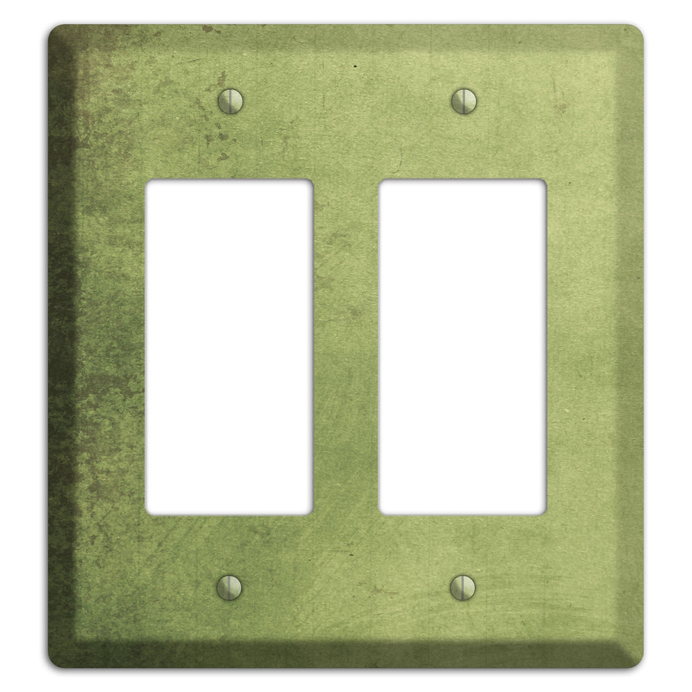 Green Smoke Vintage Grunge 2 Rocker Wallplate