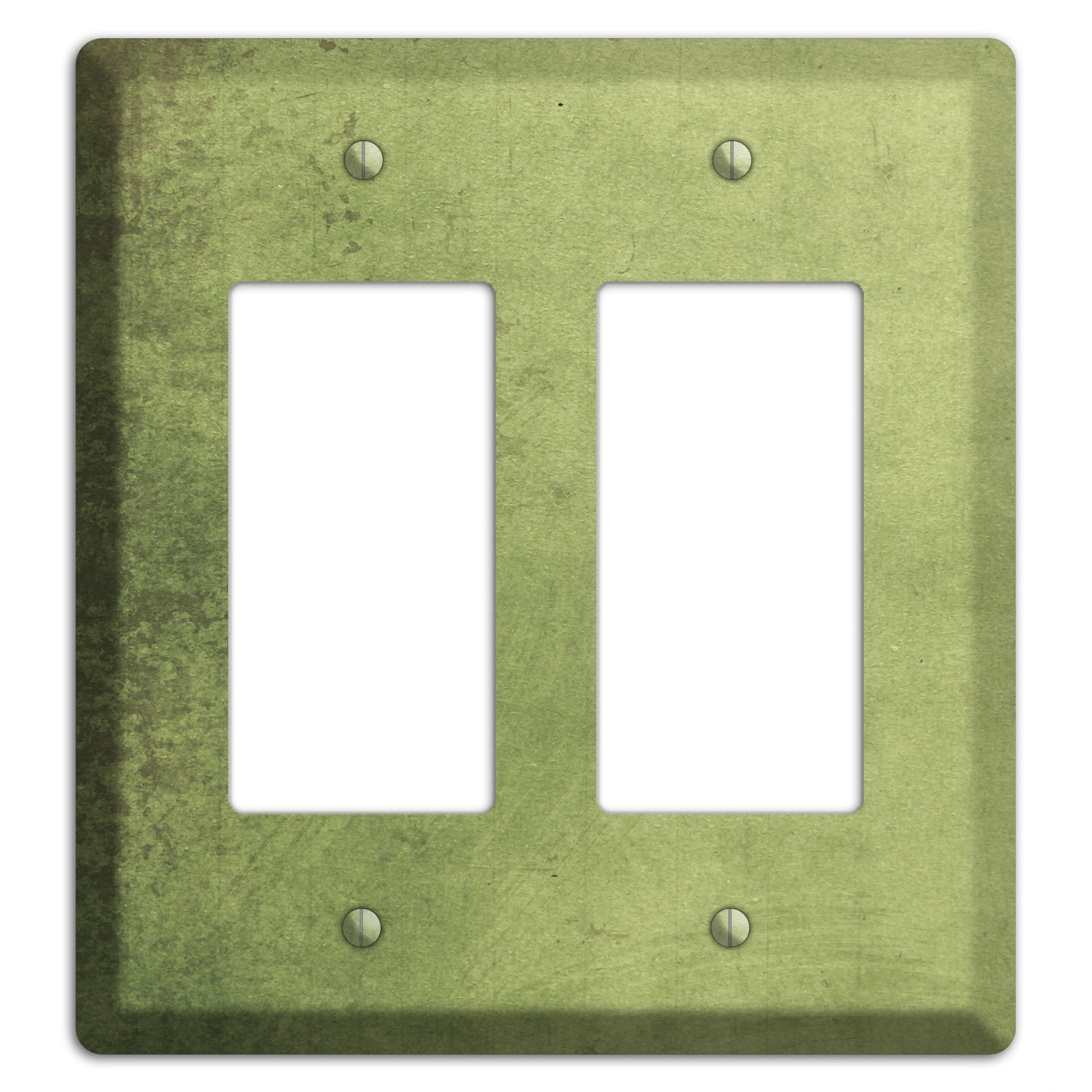 Green Smoke Vintage Grunge 2 Rocker Wallplate
