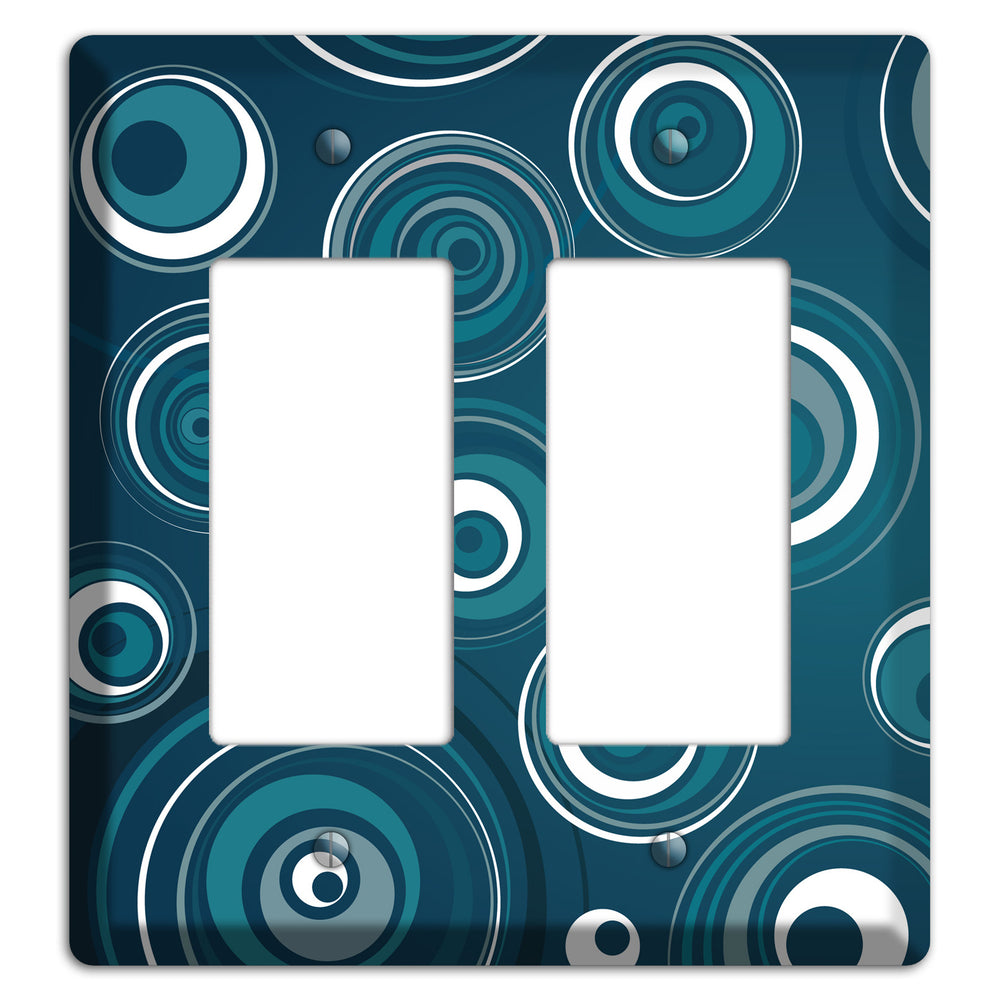Blue Circles 2 Rocker Wallplate