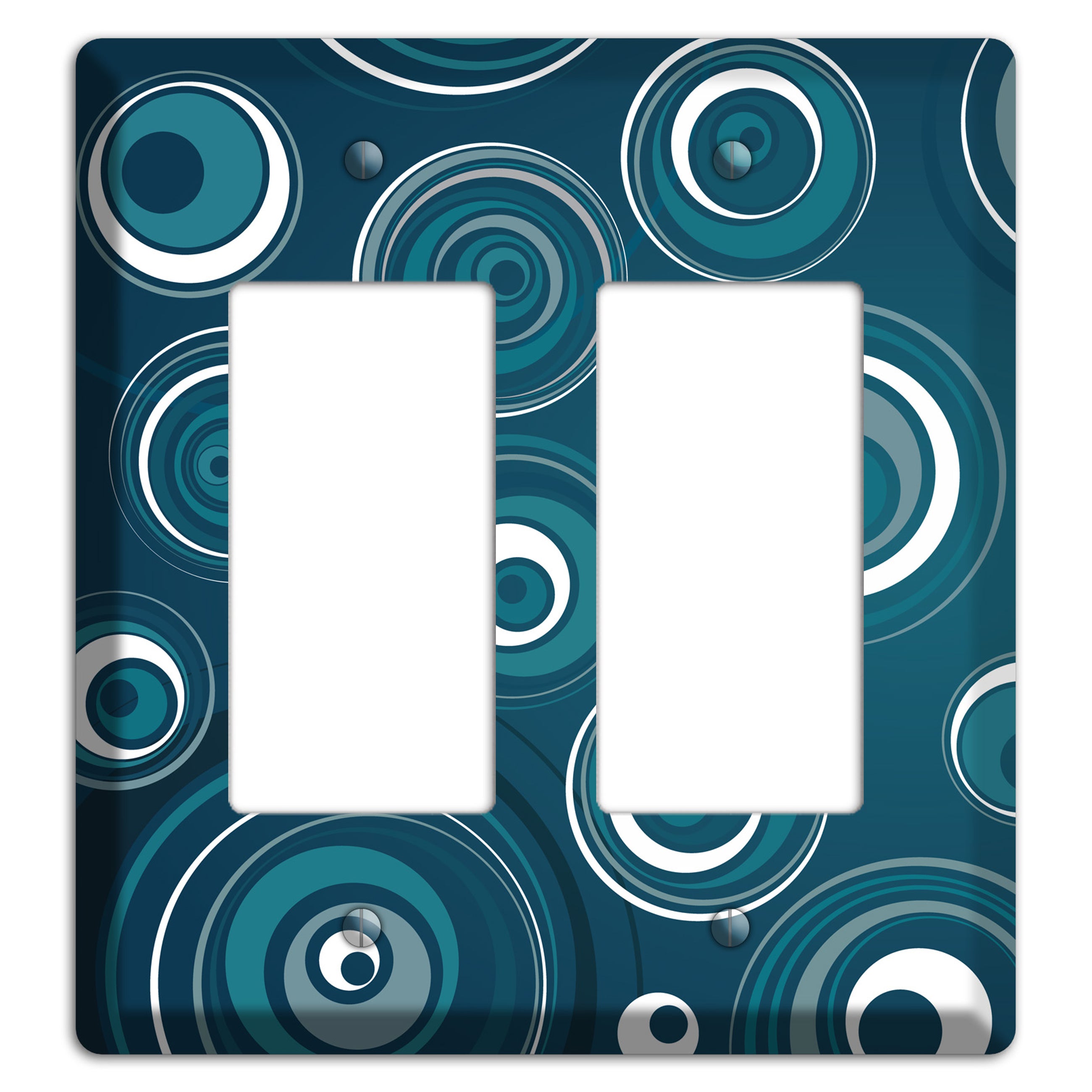 Blue Circles 2 Rocker Wallplate