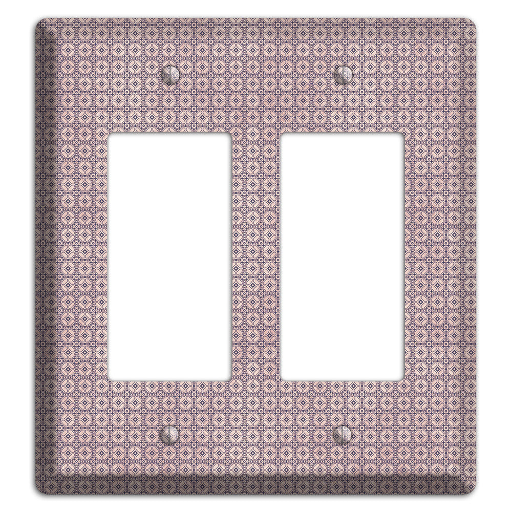 Multi Dusty Mauve Arabesque 2 Rocker Wallplate