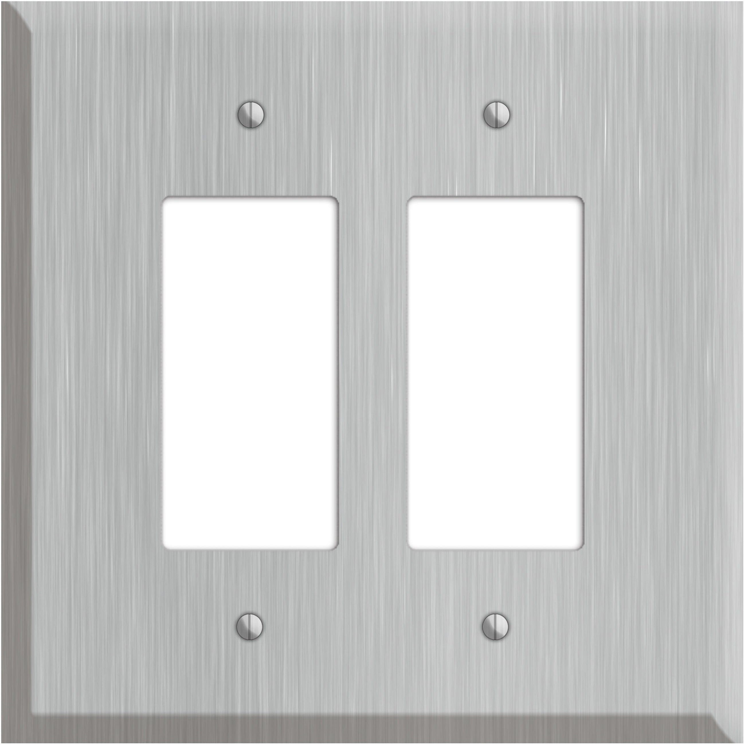 Oversized Discontinued Stainless Steel 2 Rocker Wallplate
