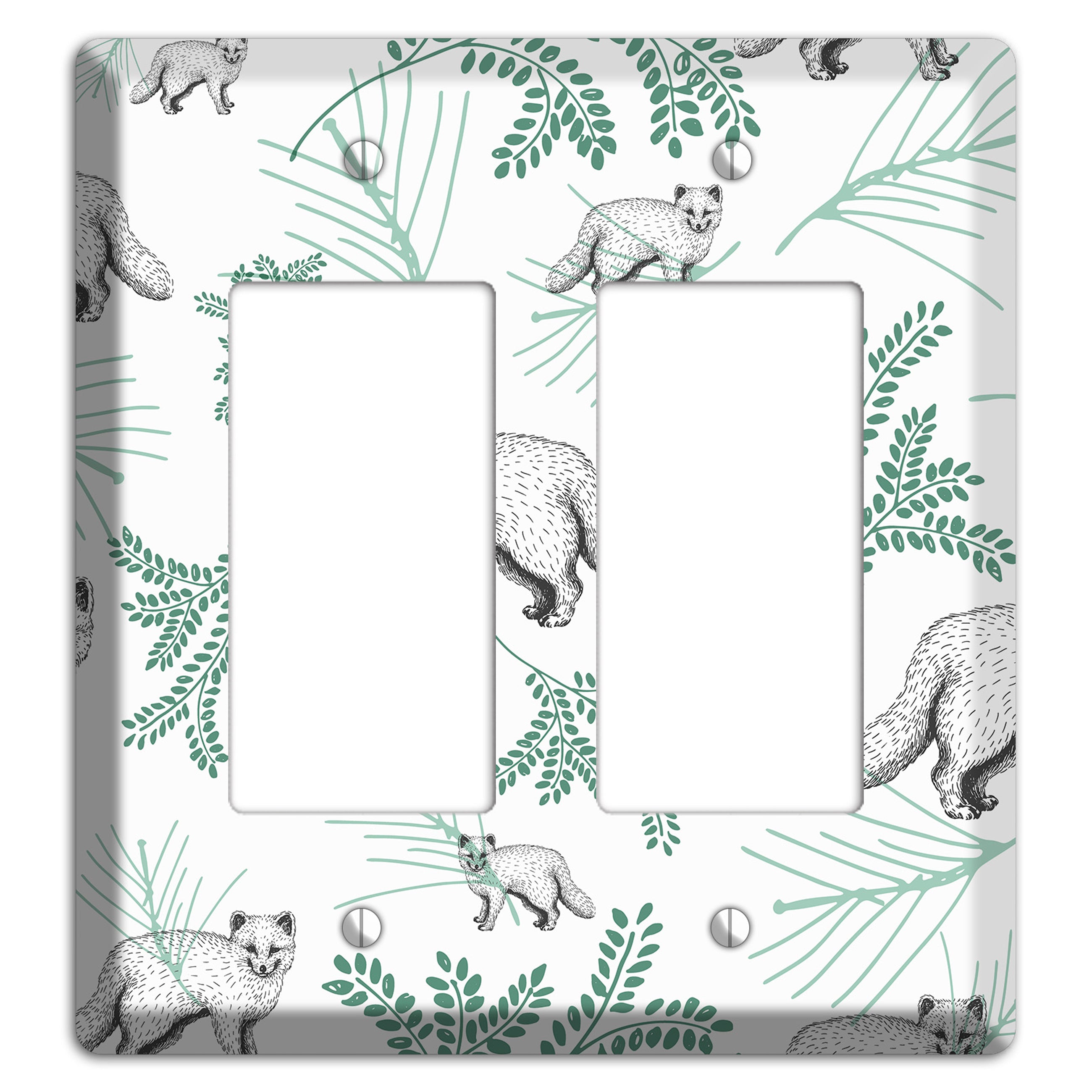 Wildlife Arctic Fox 2 Rocker Wallplate