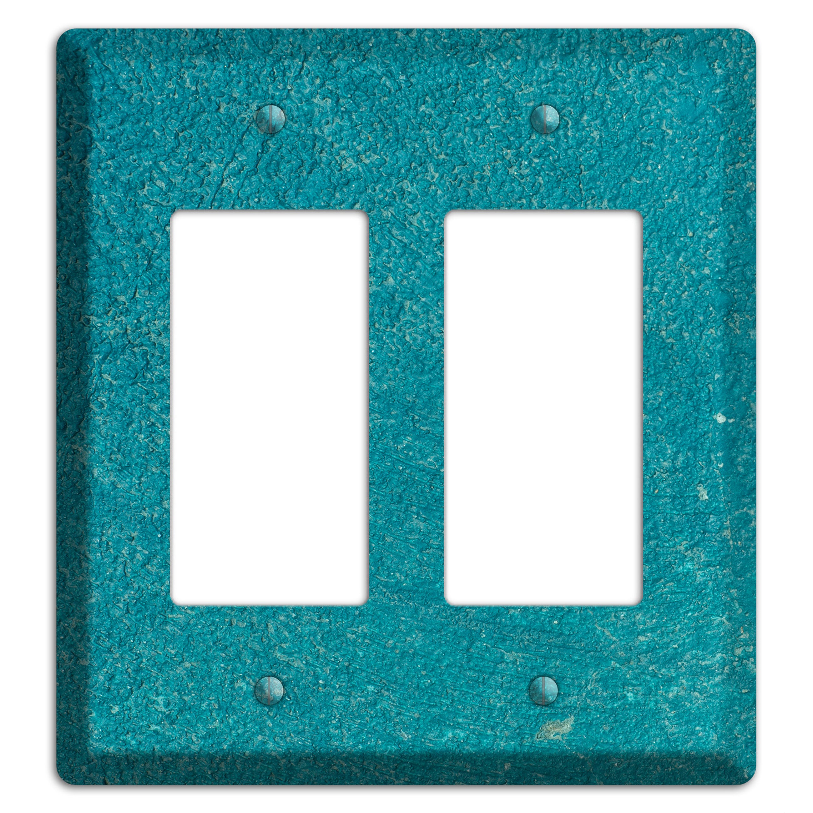 Teal concrete 2 Rocker Wallplate