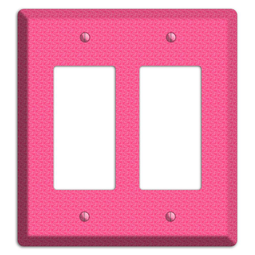 Tiny Pink Hearts 2 Rocker Wallplate