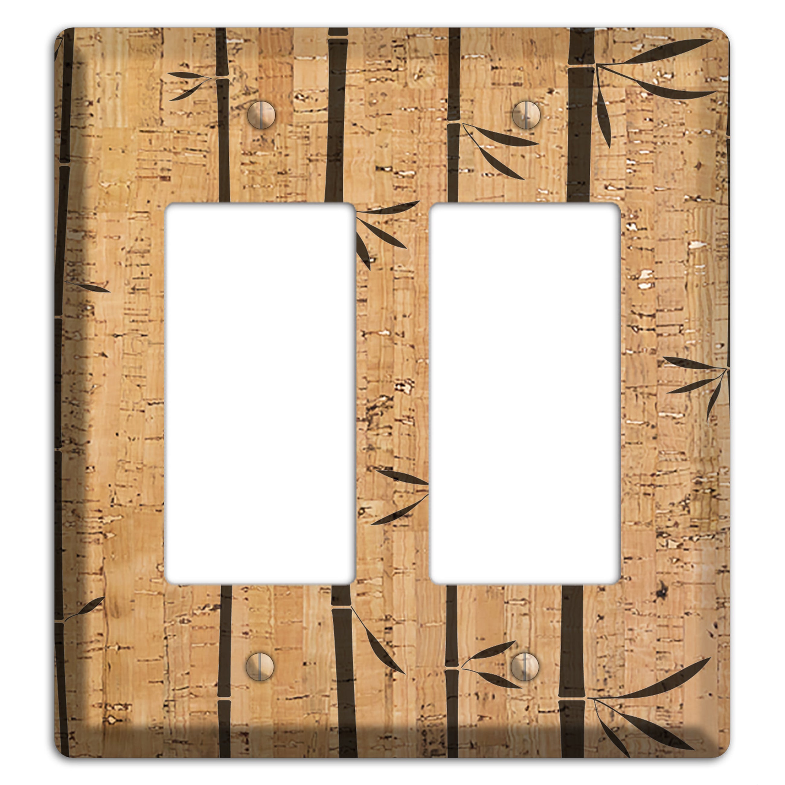 Bamboo Cork 2 Rocker Wallplate