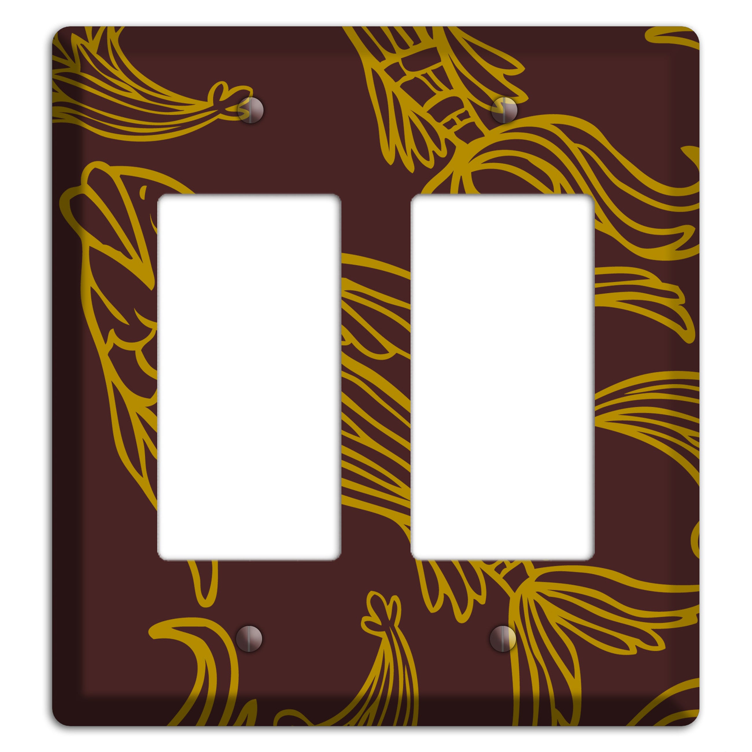 Brown and Beige Koi 2 Rocker Wallplate