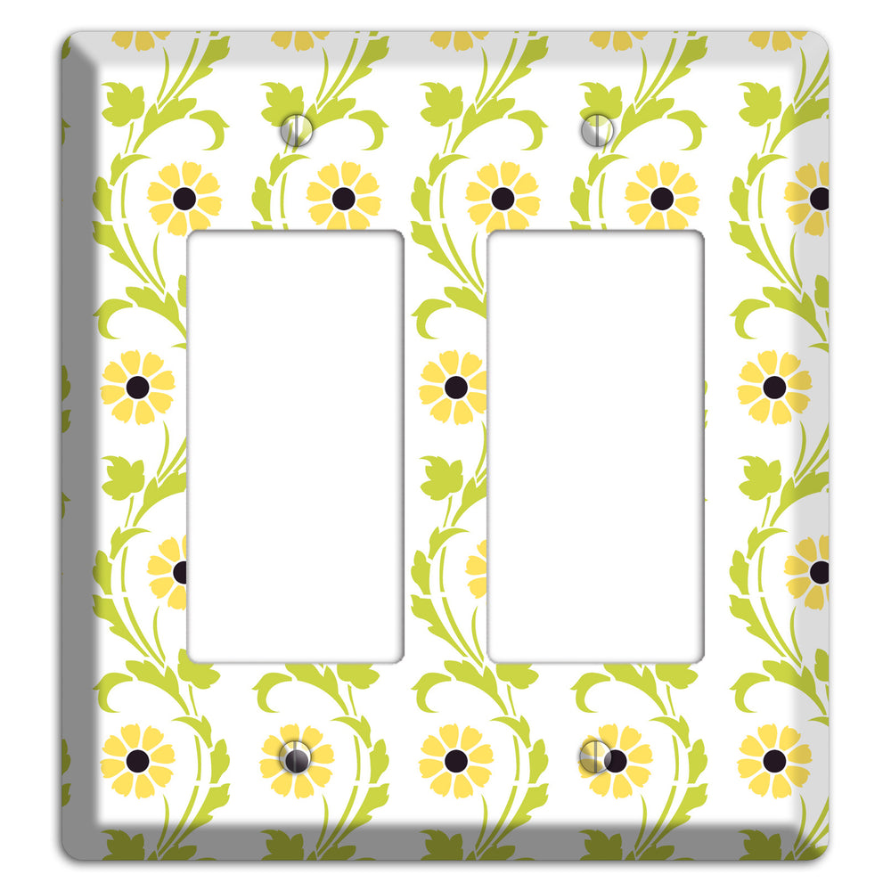 Green Vine Floral 2 Rocker Wallplate