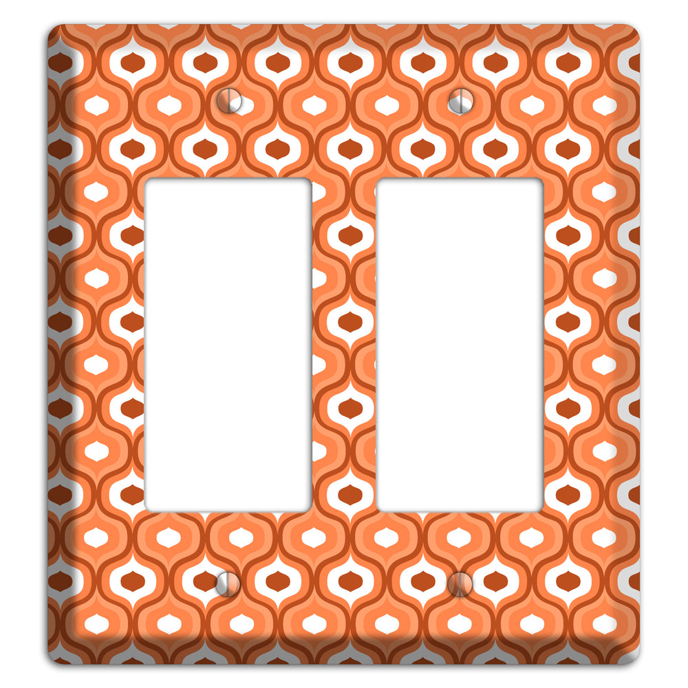 Orange and Red Double Scallop 2 Rocker Wallplate