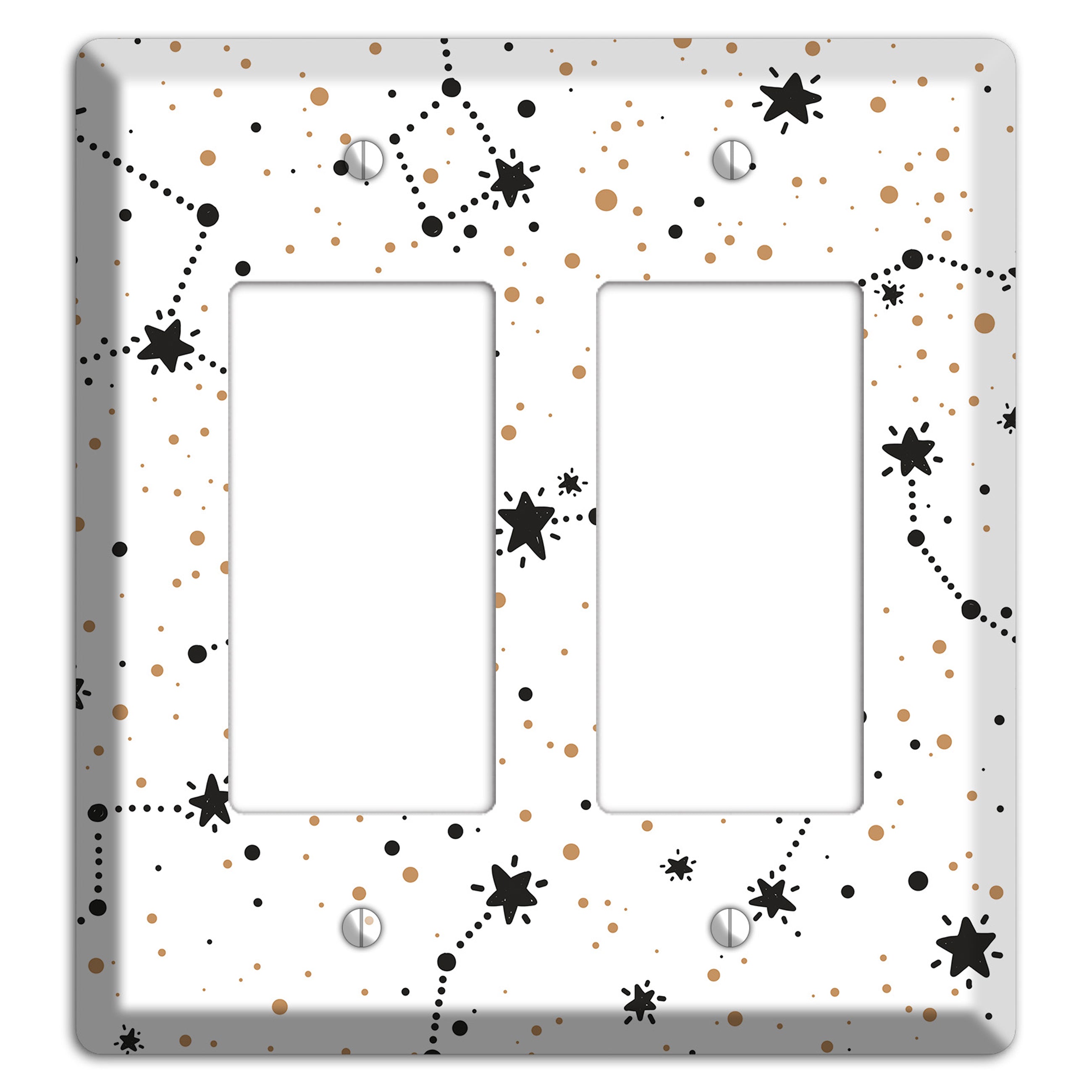 Constellations White 2 Rocker Wallplate