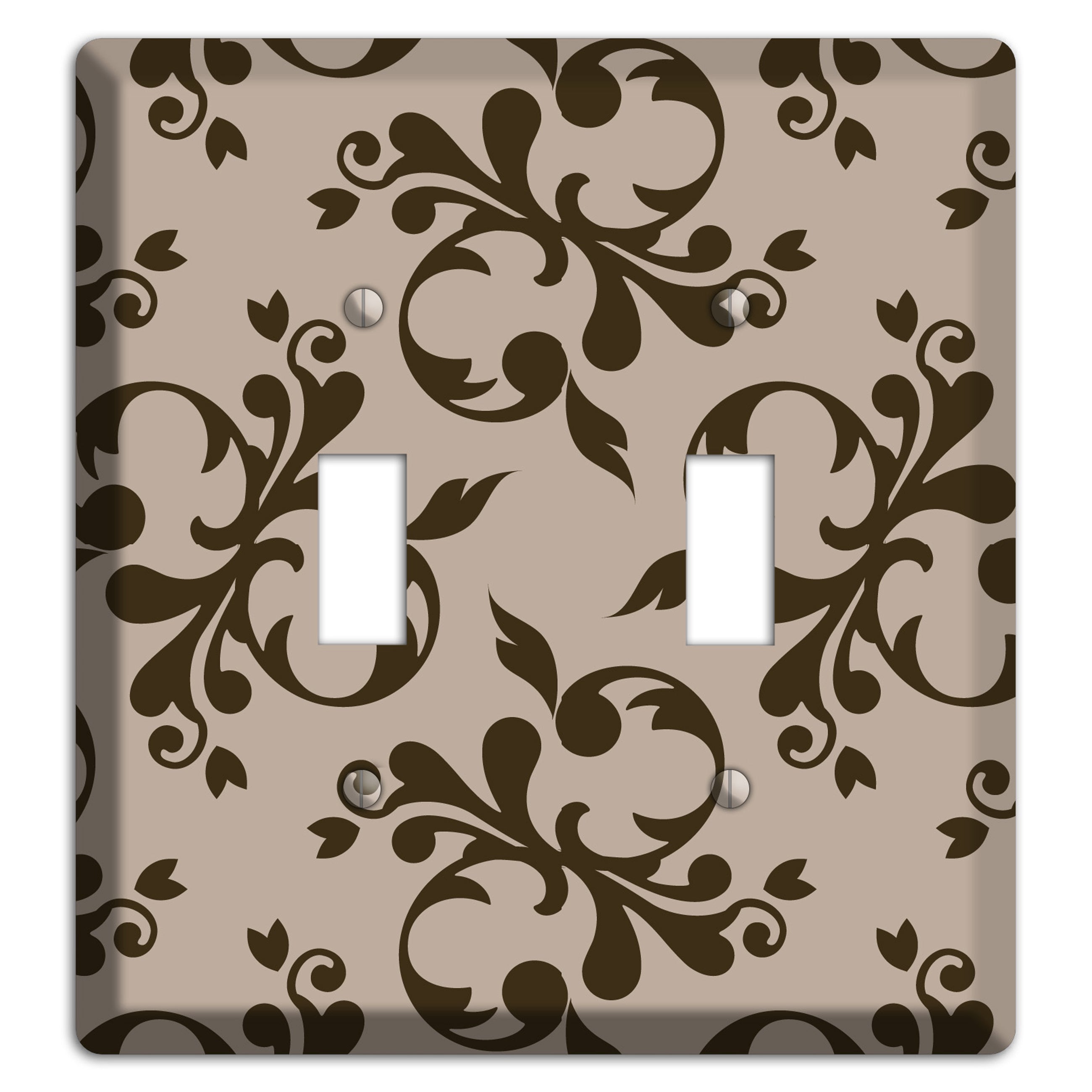 Beige Victorian Toile 2 Toggle Wallplate