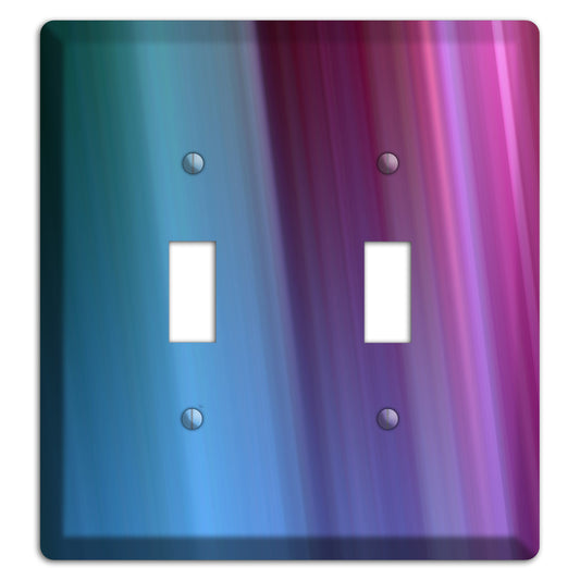 Blue and Purple Ray of Light 2 Toggle Wallplate