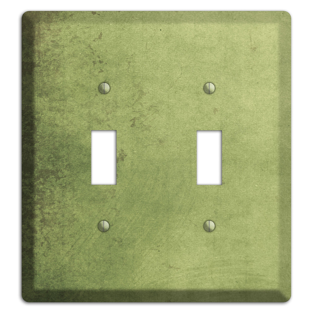 Green Smoke Vintage Grunge 2 Toggle Wallplate