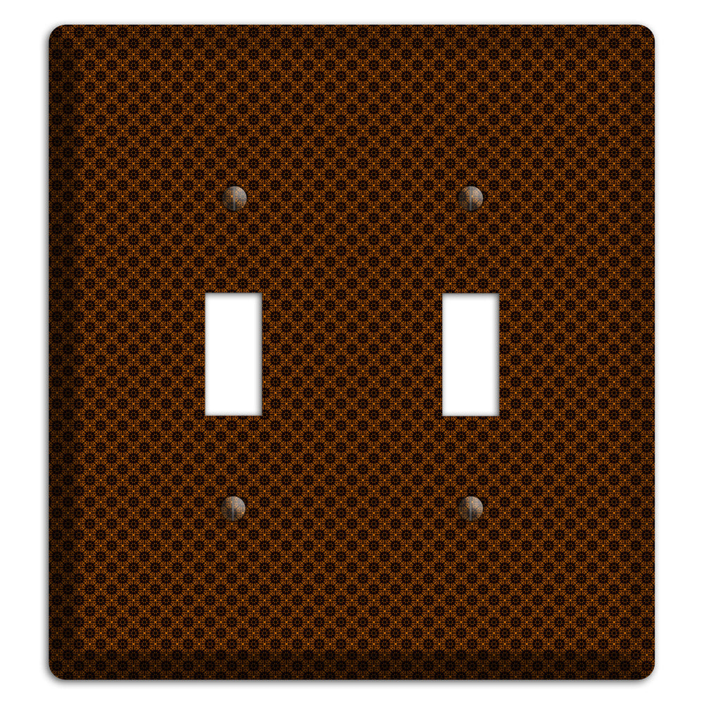 Brown Geometric 2 Toggle Wallplate