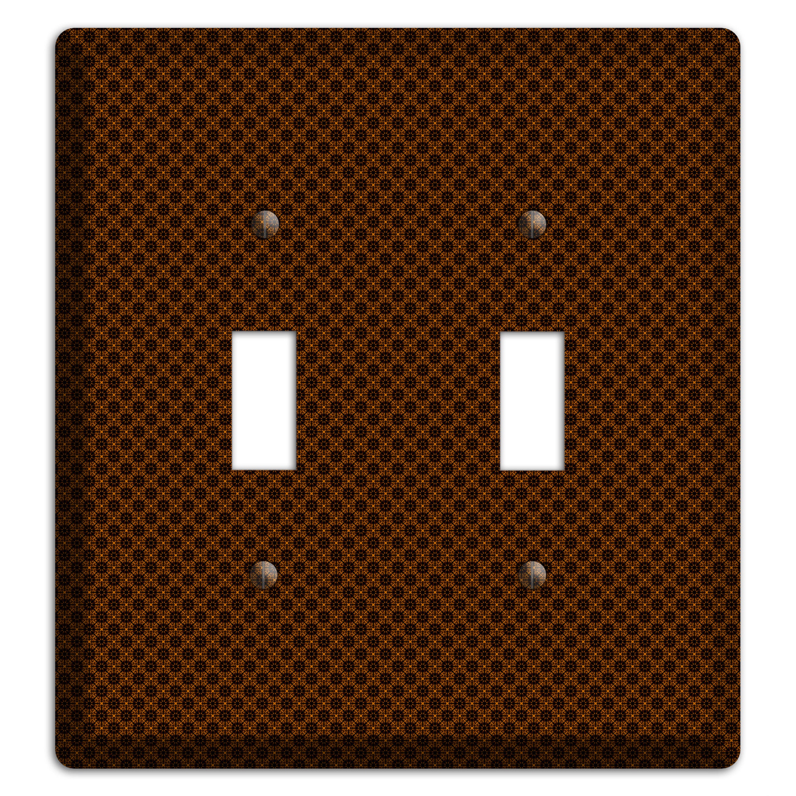 Brown Geometric 2 Toggle Wallplate