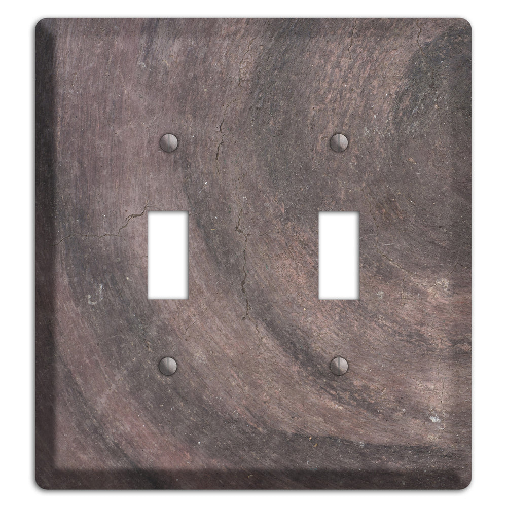 Brown Swirl Concrete 2 Toggle Wallplate