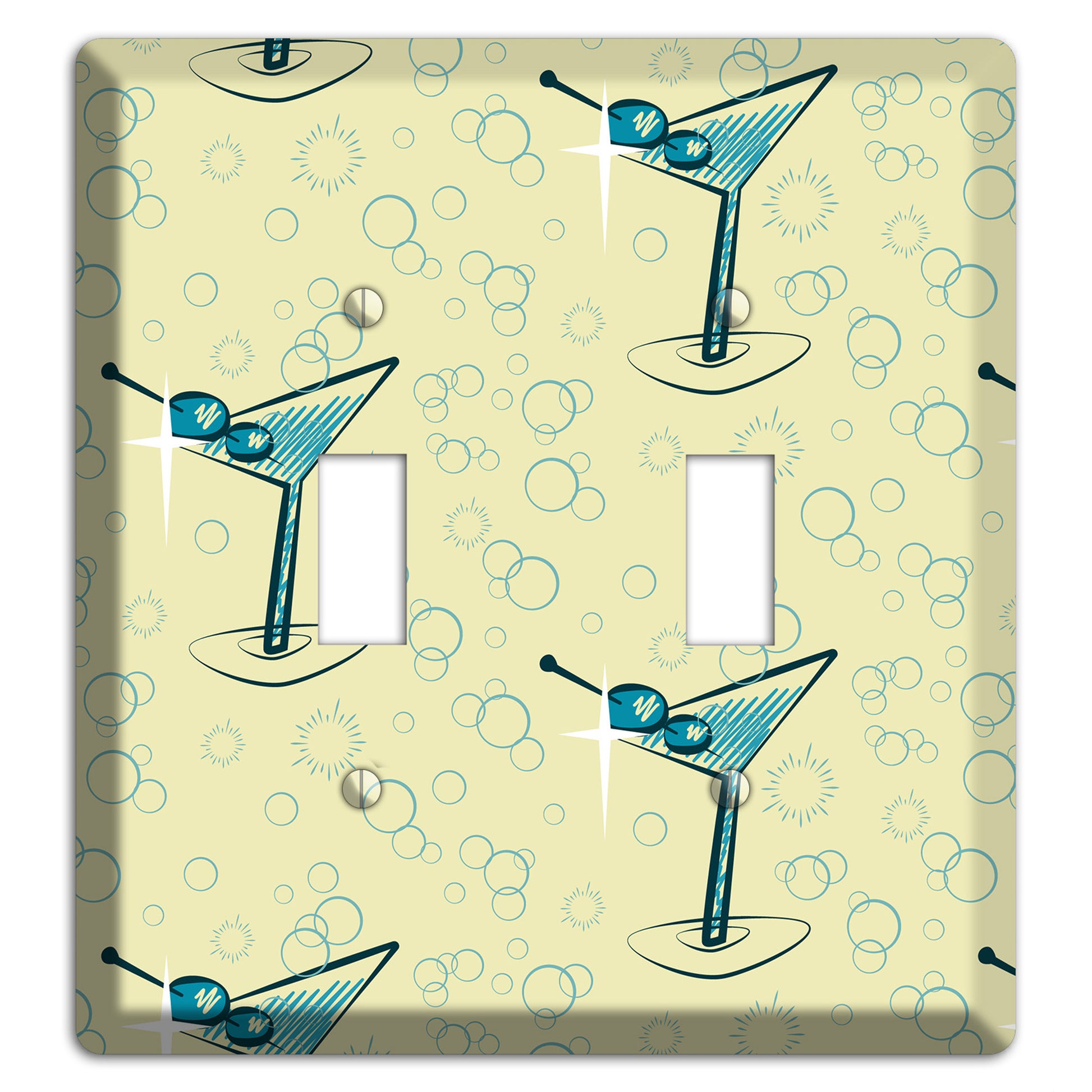 Yellow Martini 2 Toggle Wallplate