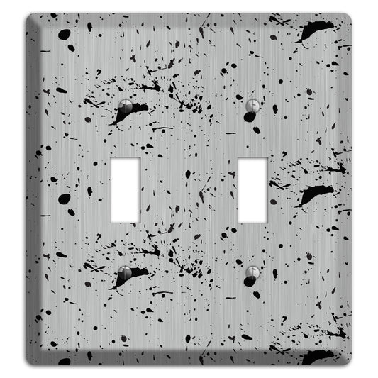 Ink Splash 5 Stainless 2 Toggle Wallplate