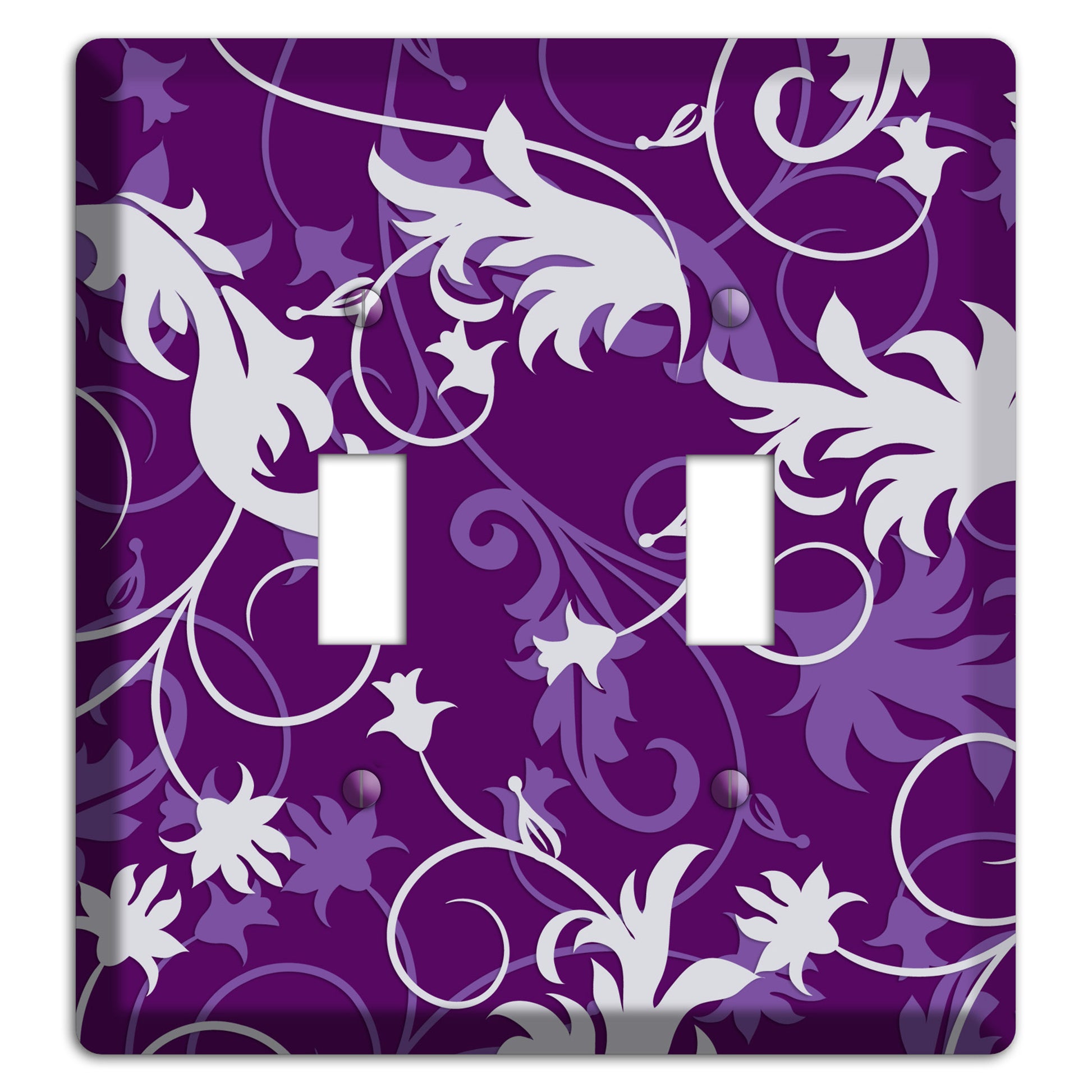 Purple Victorian 2 Toggle Wallplate