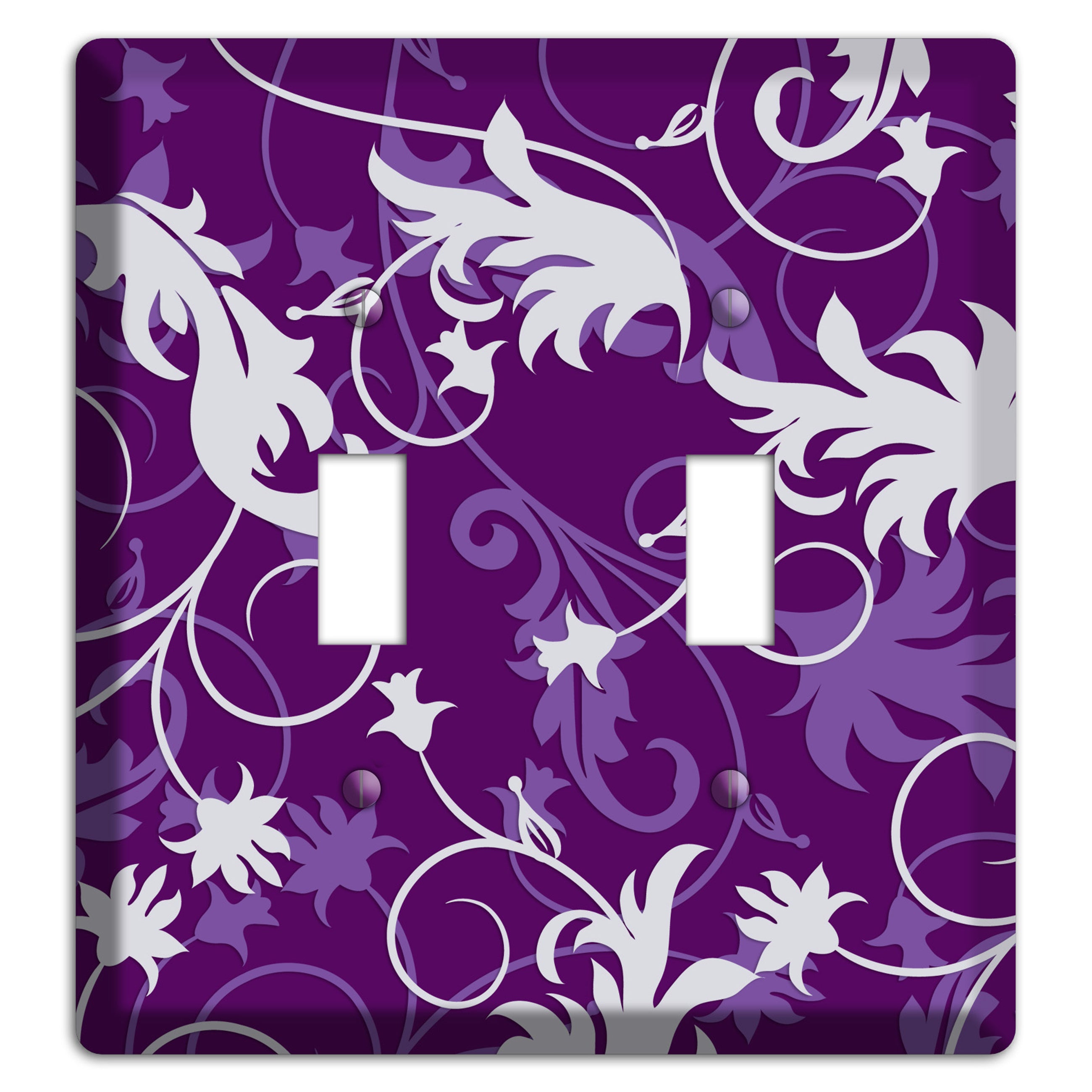 Purple Victorian 2 Toggle Wallplate