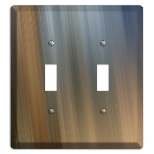 Brown and Blue-grey Ray of Light 2 Toggle Wallplate