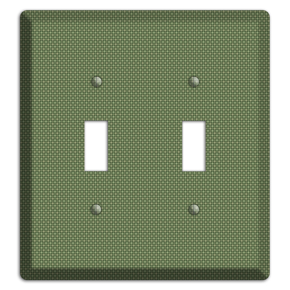 Multi Green Tiny Checkered Circles 2 Toggle Wallplate