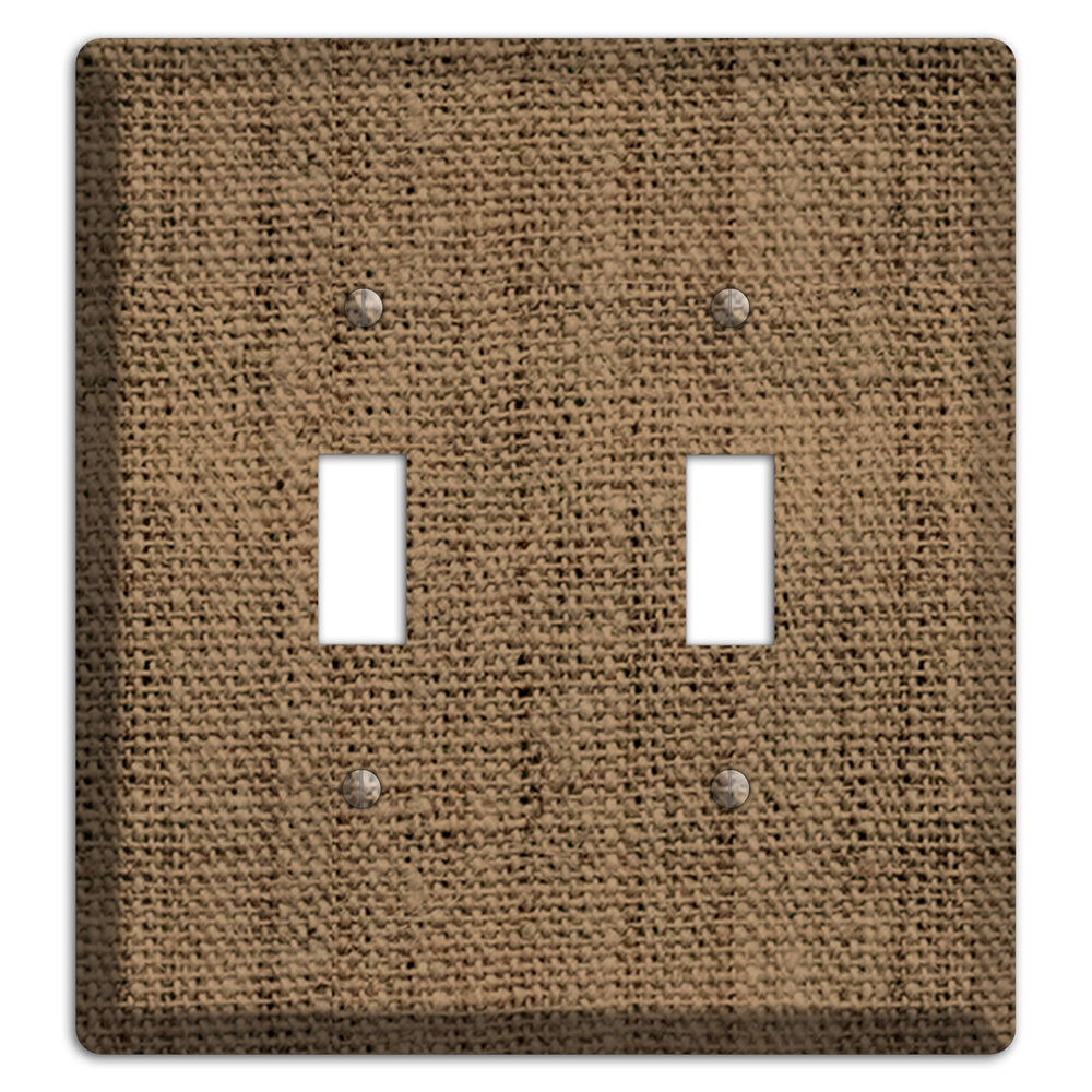 Shadow Burlap 2 Toggle Wallplate