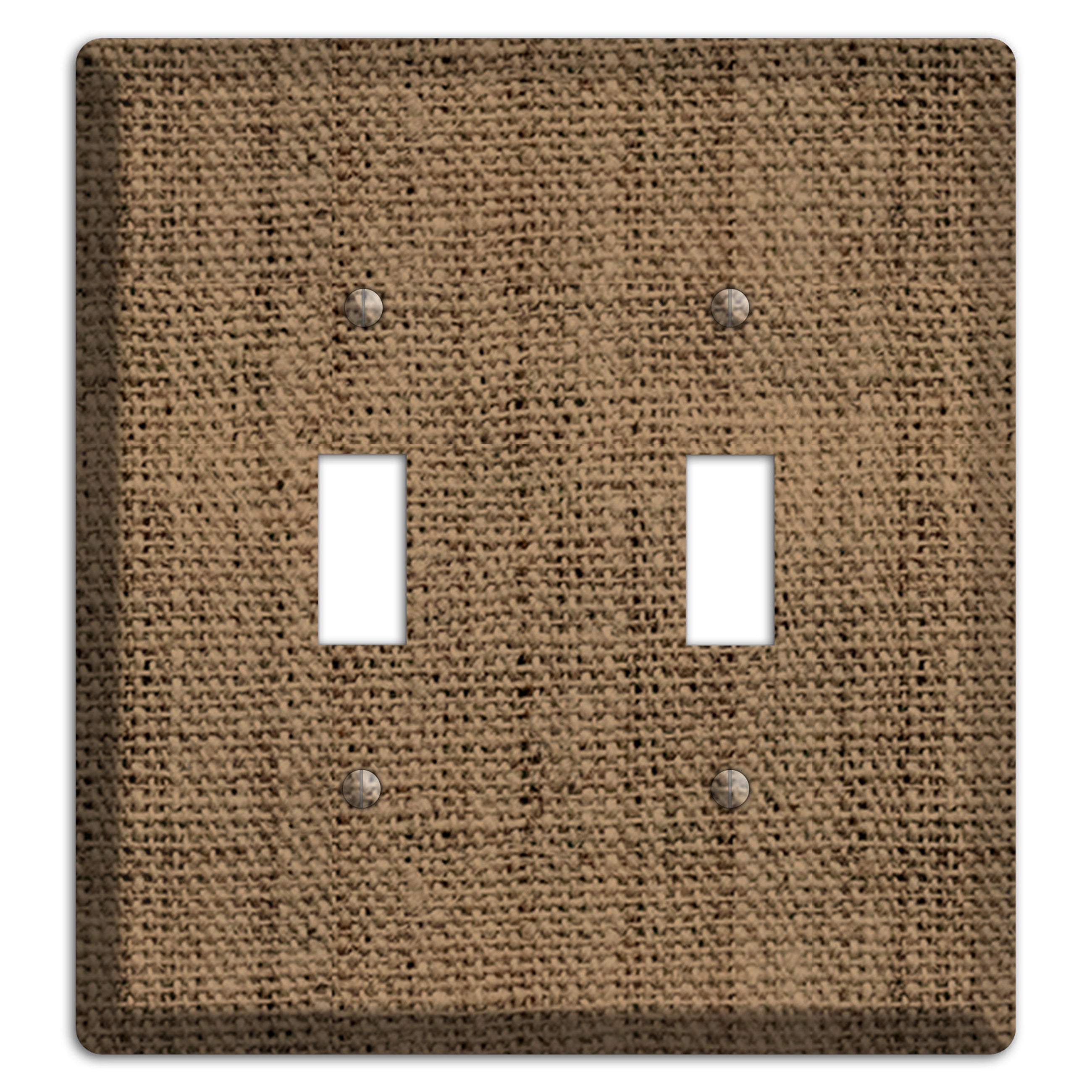 Shadow Burlap 2 Toggle Wallplate