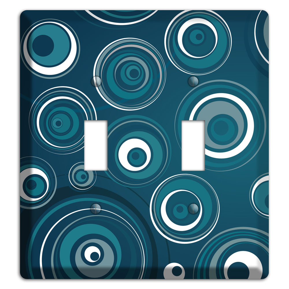 Blue Circles 2 Toggle Wallplate