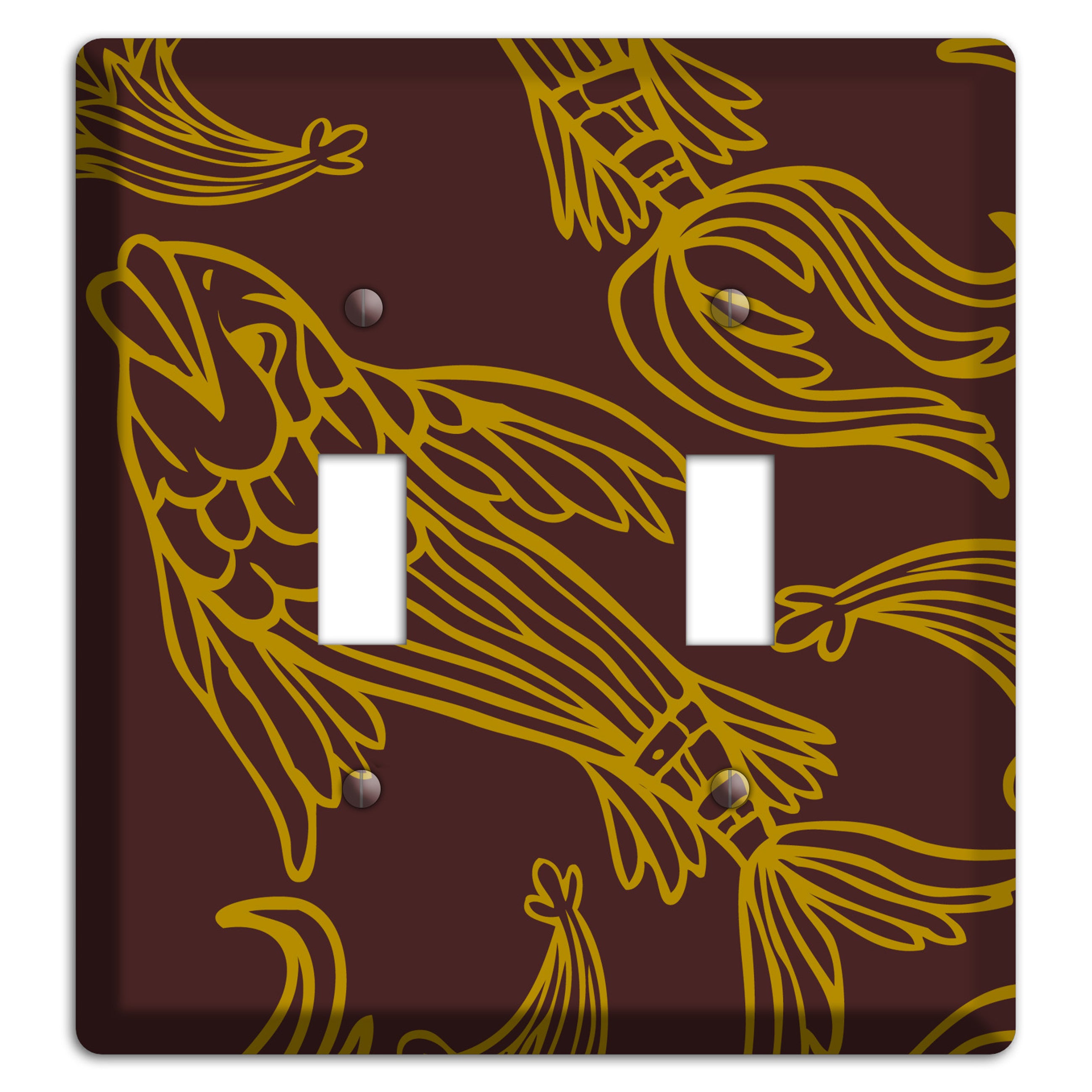 Brown and Beige Koi 2 Toggle Wallplate