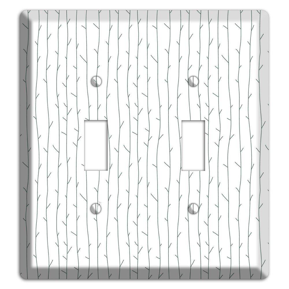 Leaves Style D 2 Toggle Wallplate